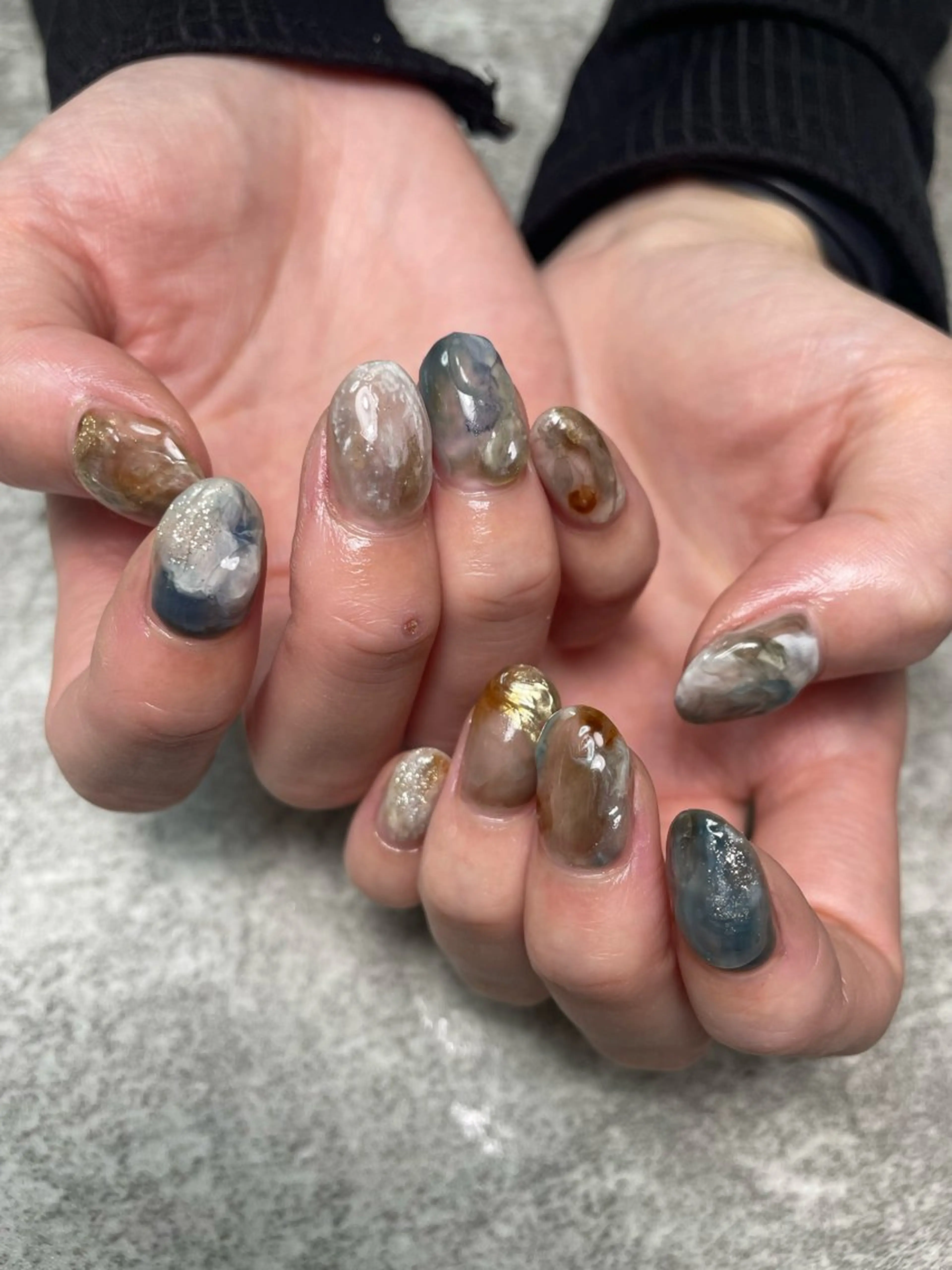 ネイル アートネイル ニュアンスネイル RISA joie nailのネイルデザイン