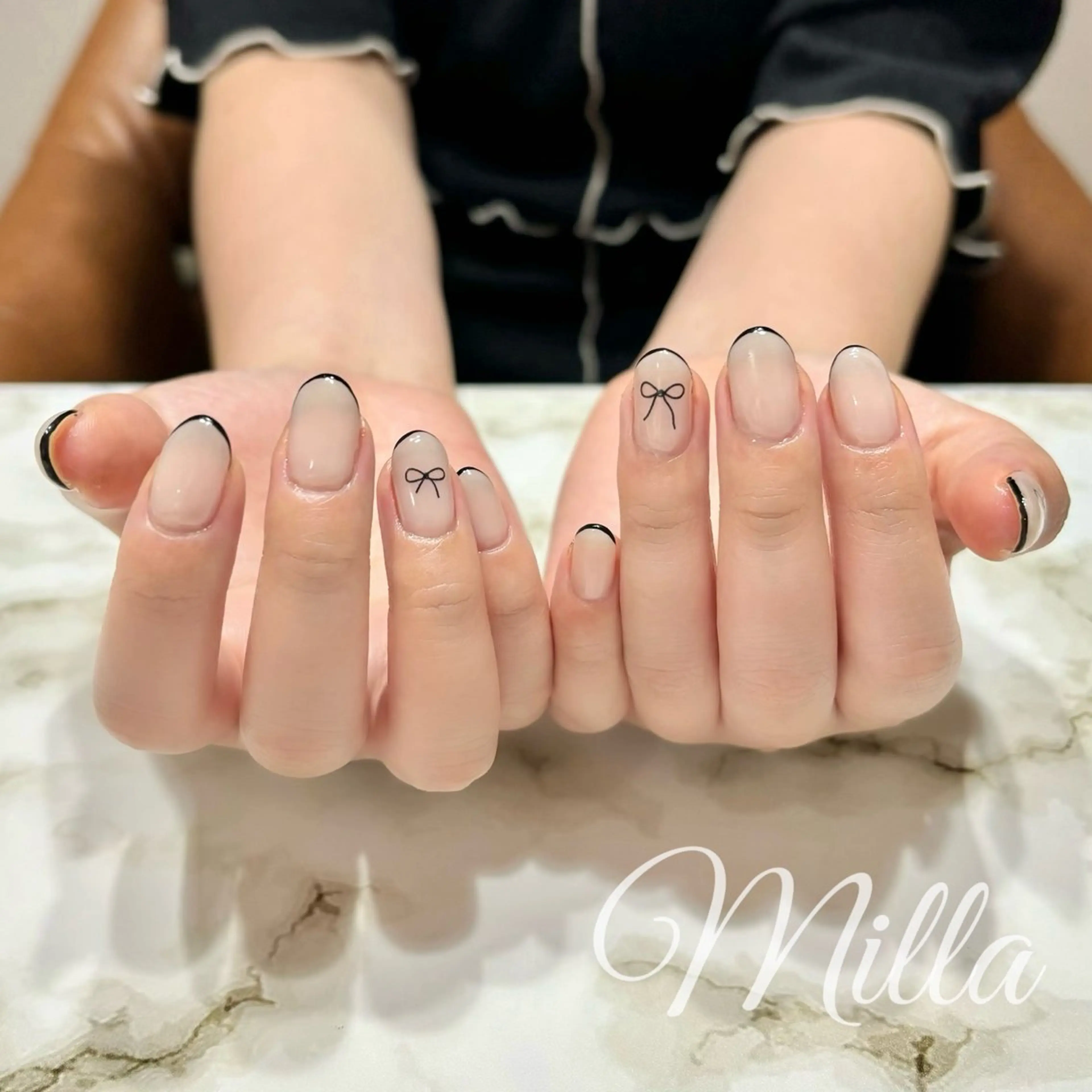 ネイル リボン Nail Salon Milla / ミラのネイルデザイン