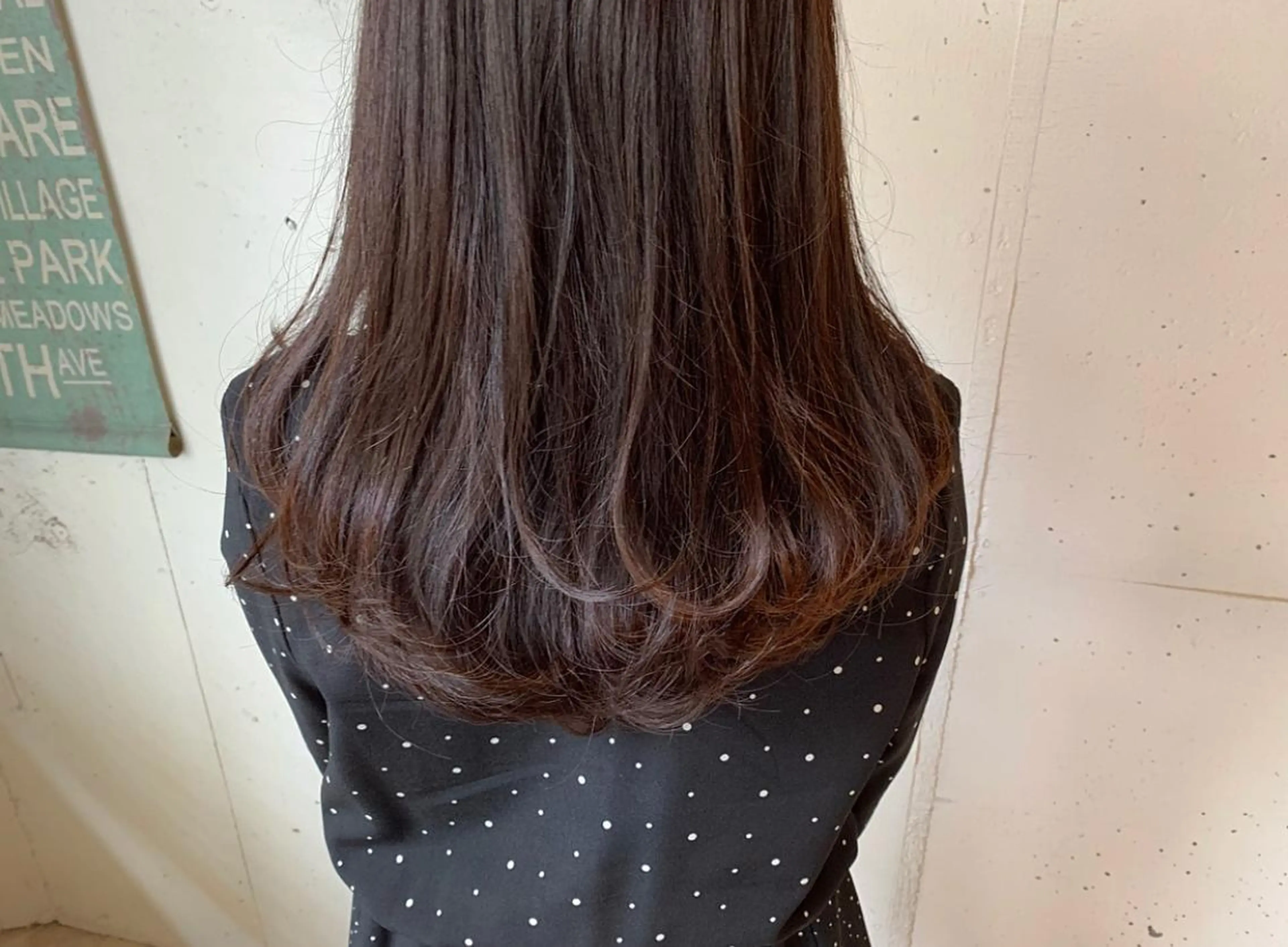 ロング カラー ブラウンカラー ヘアカラー トリートメント たかいわ みきのヘアスタイル