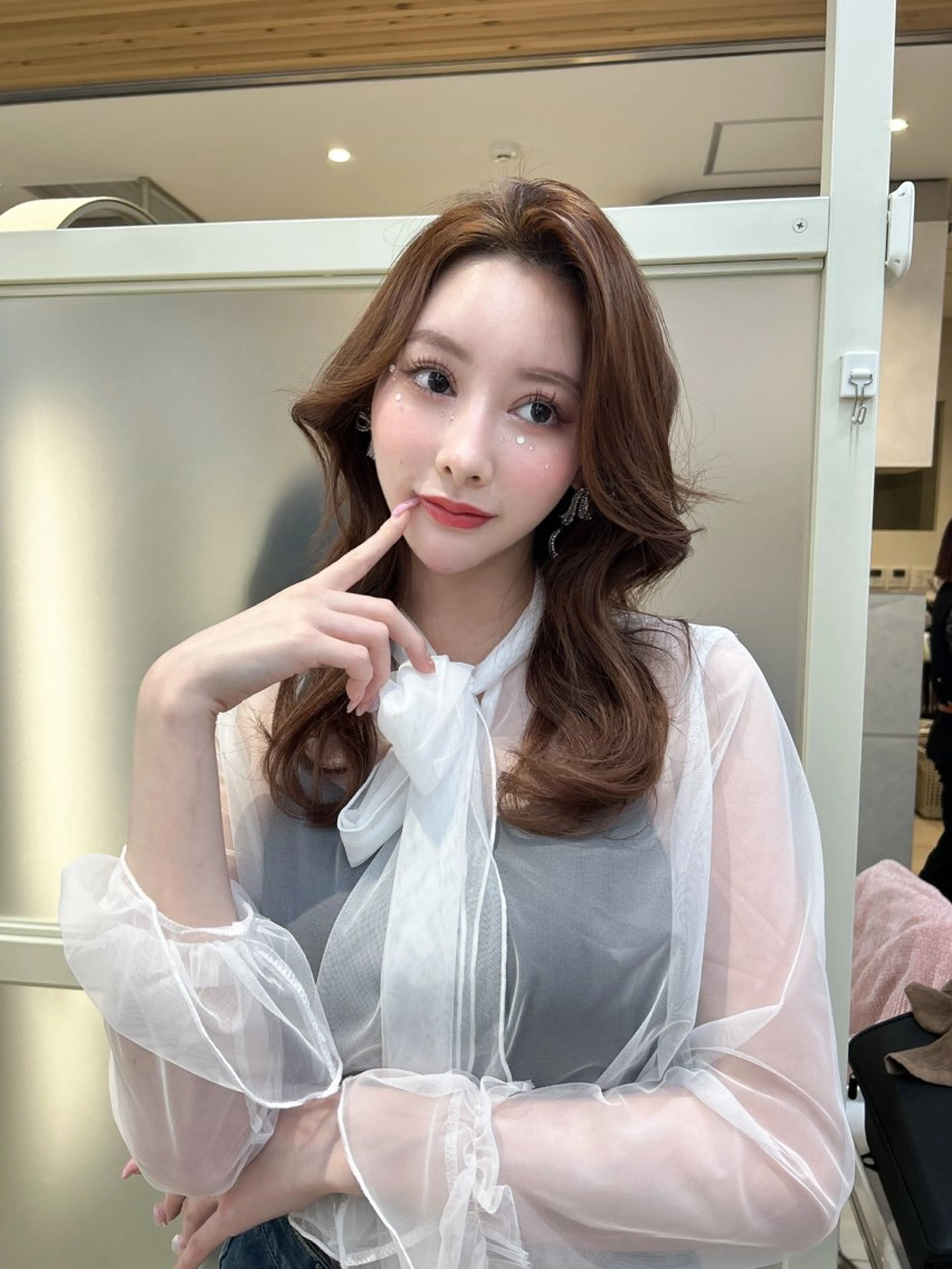 ミディアム 顔周り/透明感カラー /韓国ヘア/TAKUのヘアスタイル