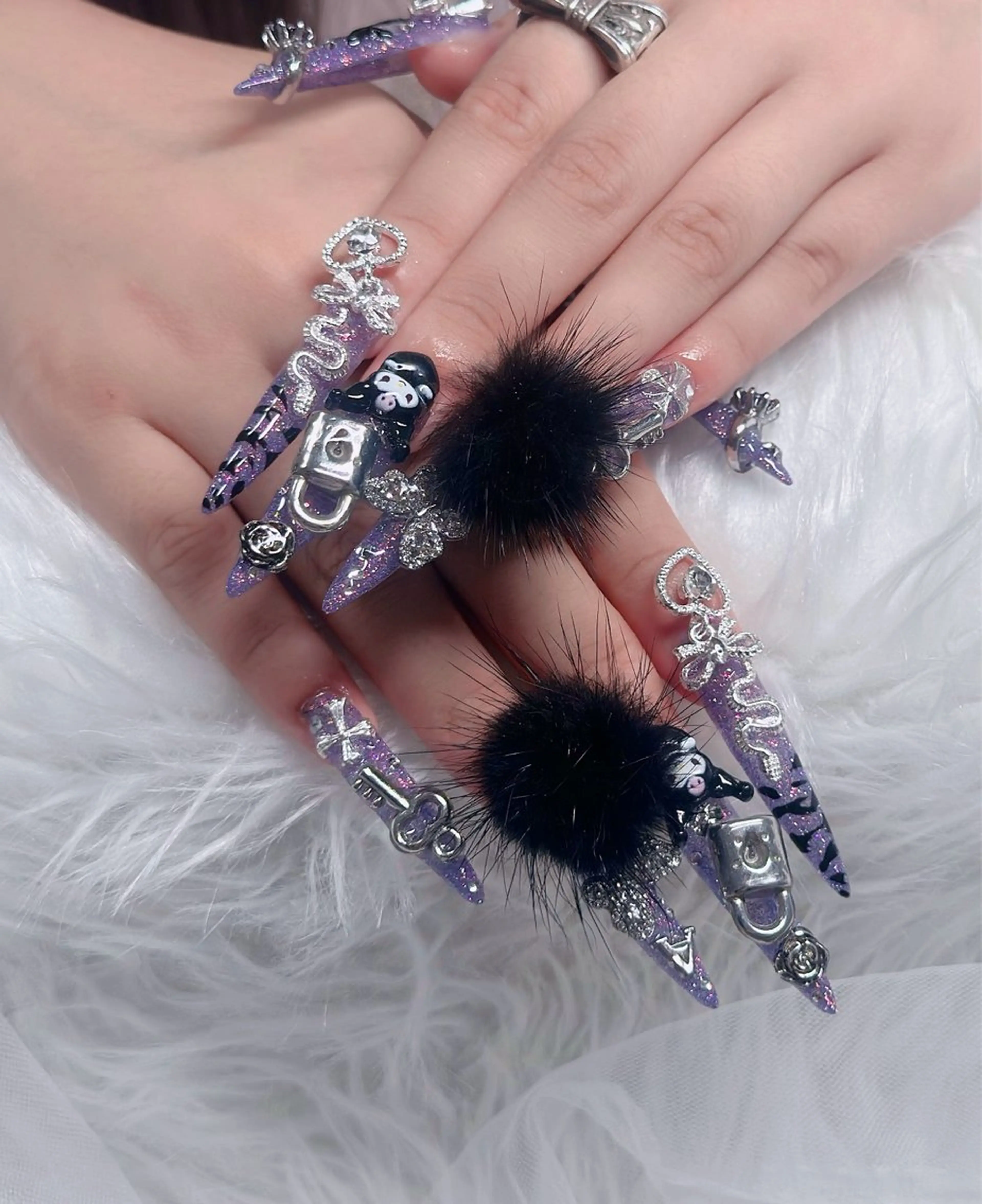 ネイル オーロラネイル フレンチネイル グラデーション 氷ネイル・うるうるネイル キラキラネイル ハンドネイル neco H.babynailのネイルデザイン