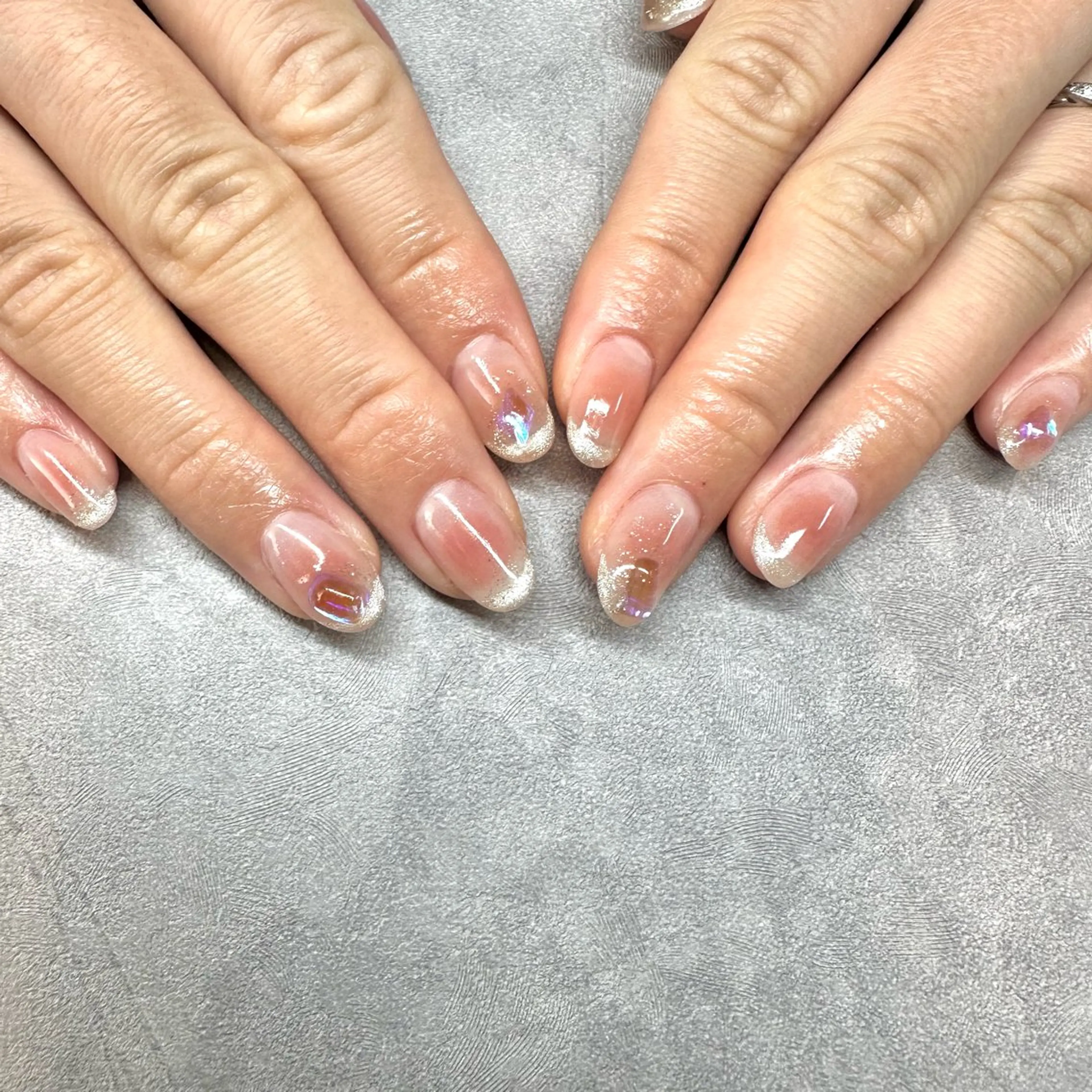 ネイル 氷ネイル・うるうるネイル ハンドネイル フットネイル GéRanium Harukaのネイルデザイン