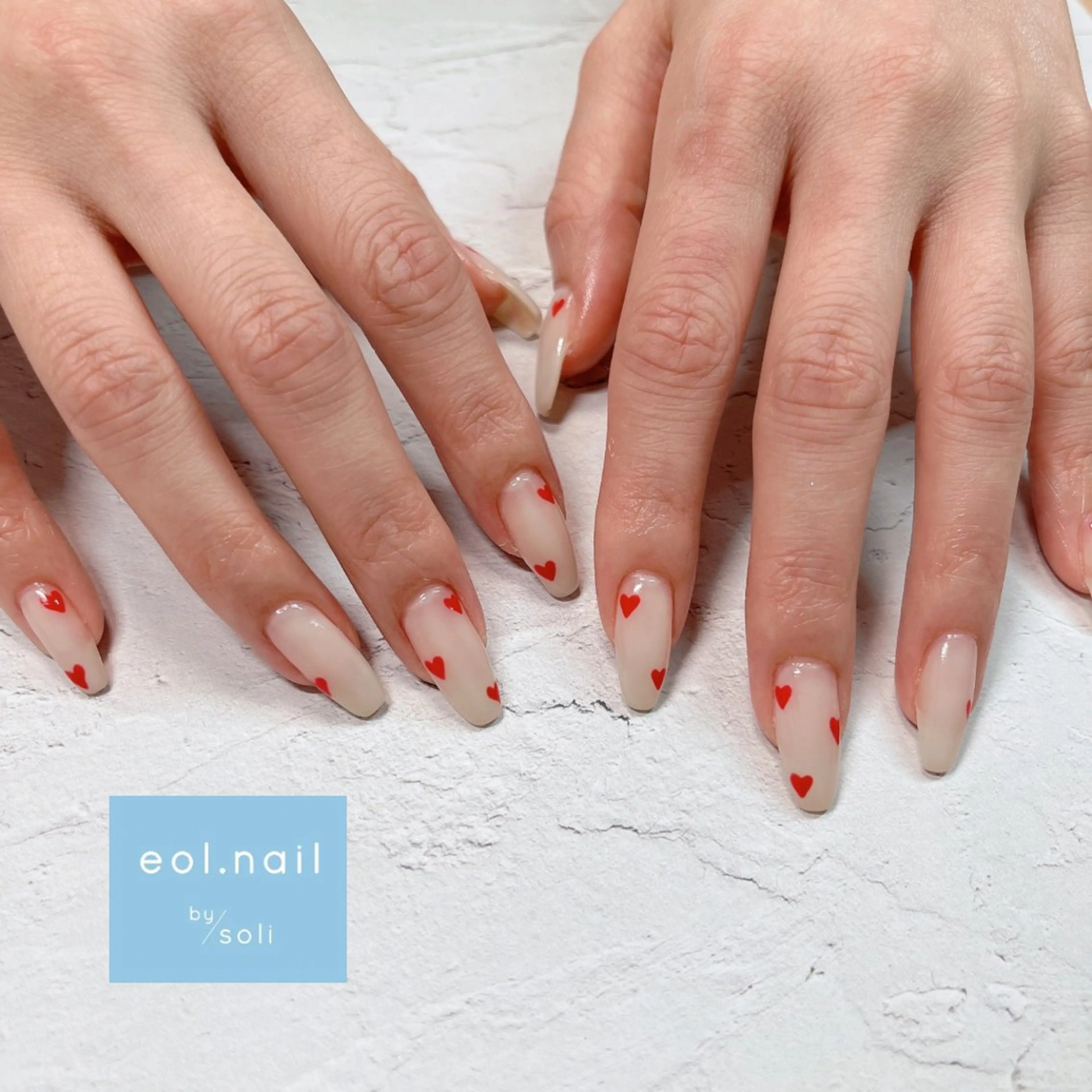 ネイル ハート ハンドネイル eol. 【エオル】のネイルデザイン