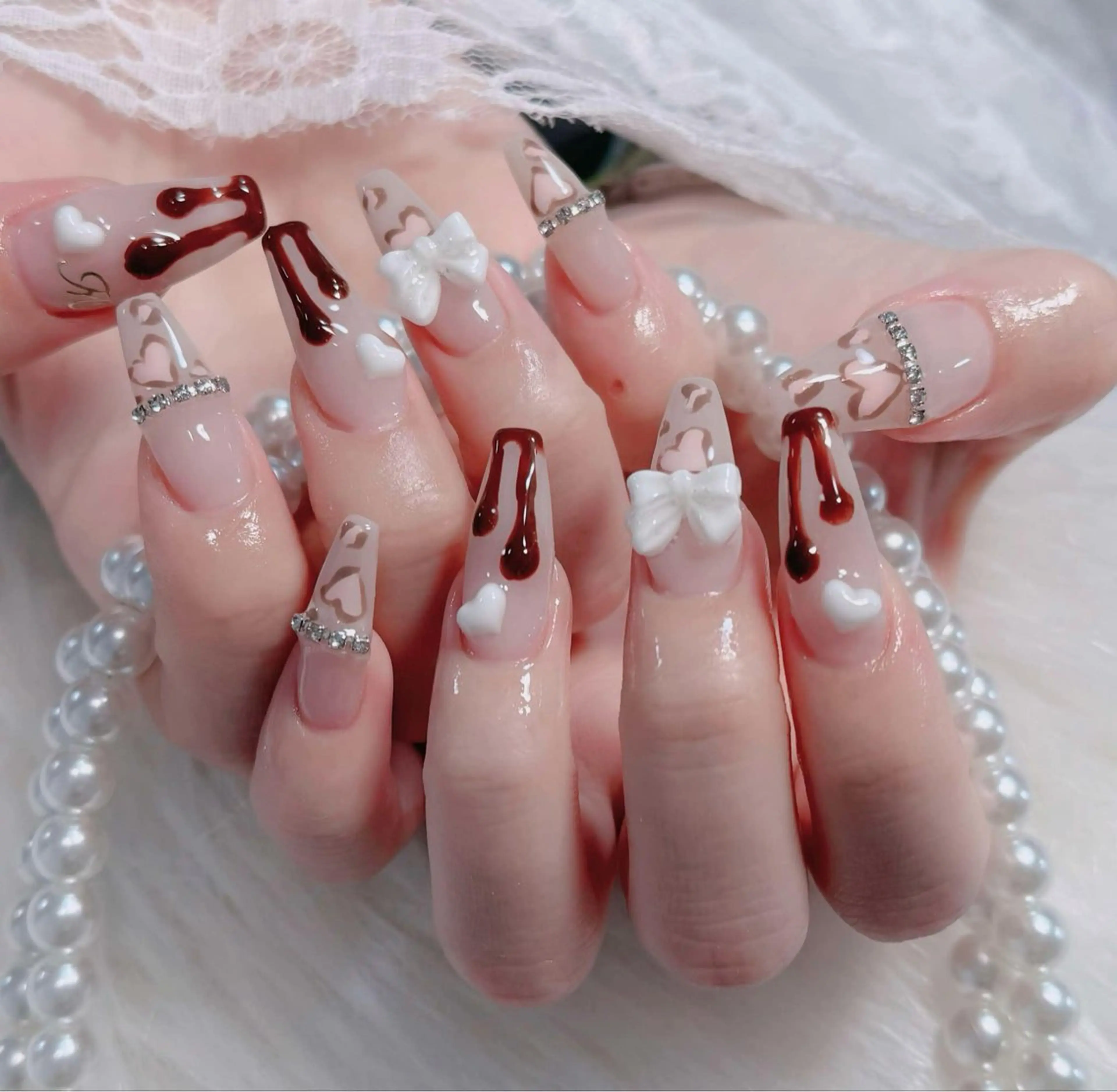 ネイル アートネイル 成人式 ジェルネイル ニュアンスネイル 夏ネイル ハンドネイル neco H.babynailのネイルデザイン