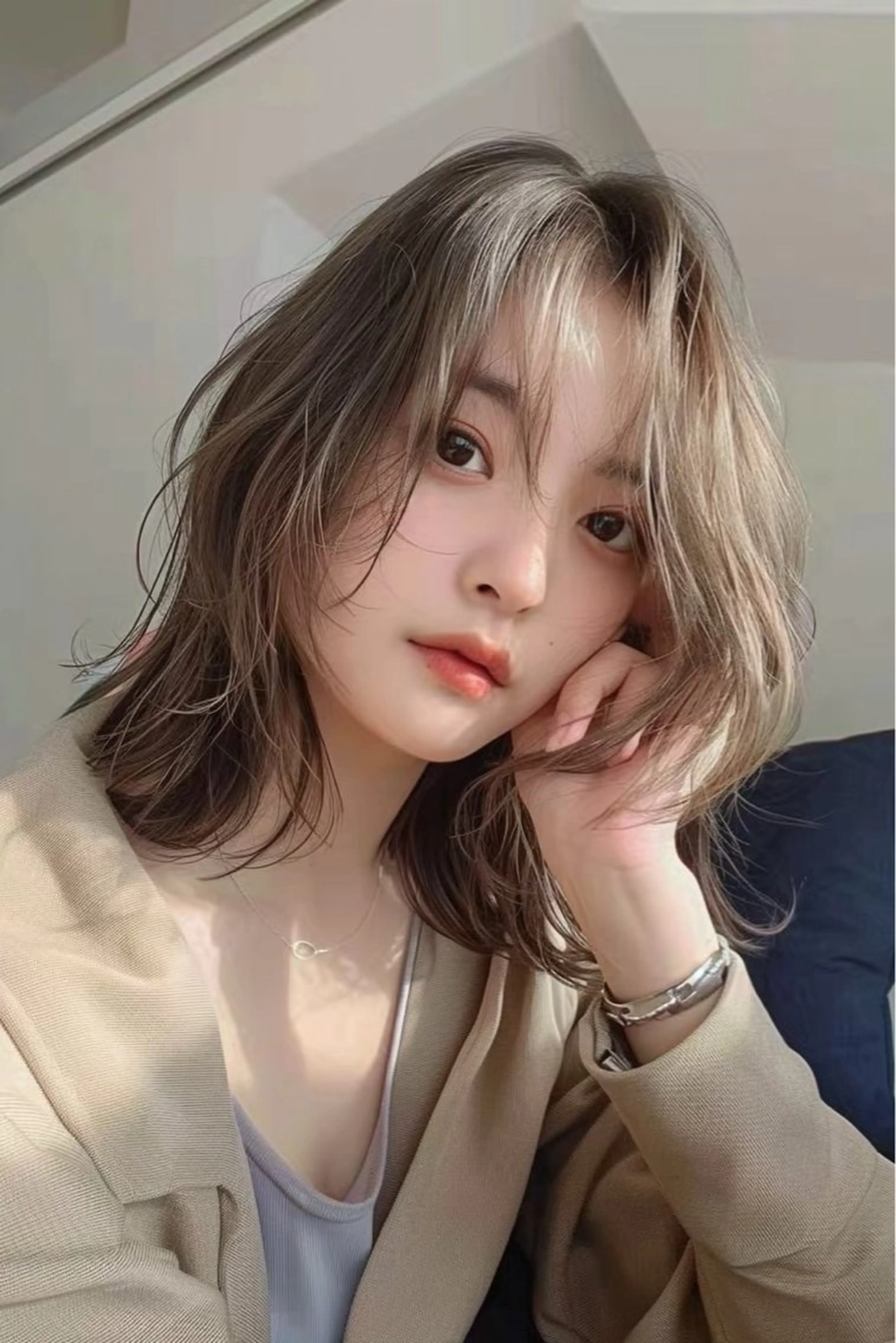 ミディアム カラー カット ヘアカラー トリートメント ブリーチカラー/ ケアカラーYUTOのヘアスタイル