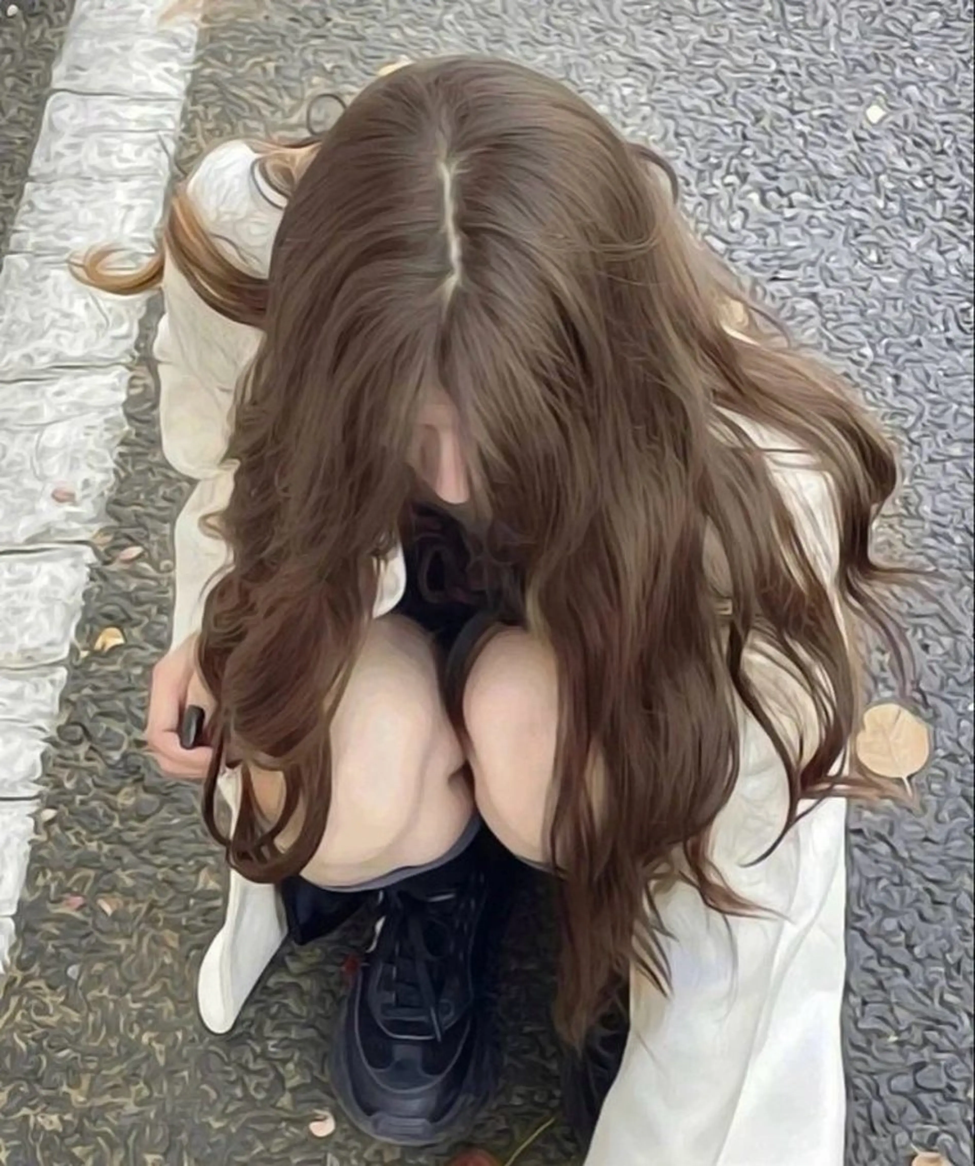 ロング カラー ヘアアレンジ カット 縮毛矯正 ヘアセット 透け上品ハイトーン 職人ゆうと🤍のヘアスタイル