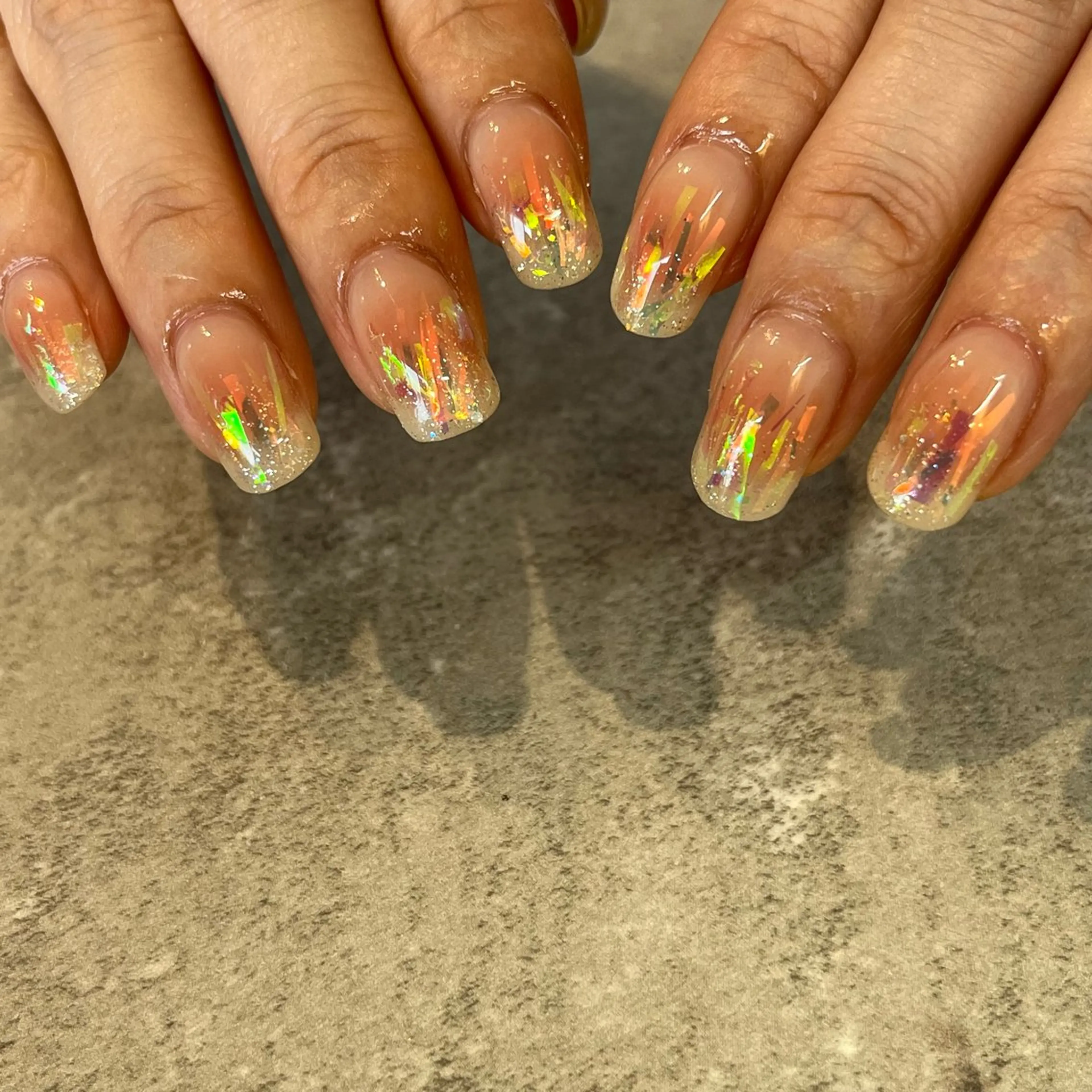 ネイル チークネイル キラキラネイル ハンドネイル Lélia nail Himariのネイルデザイン