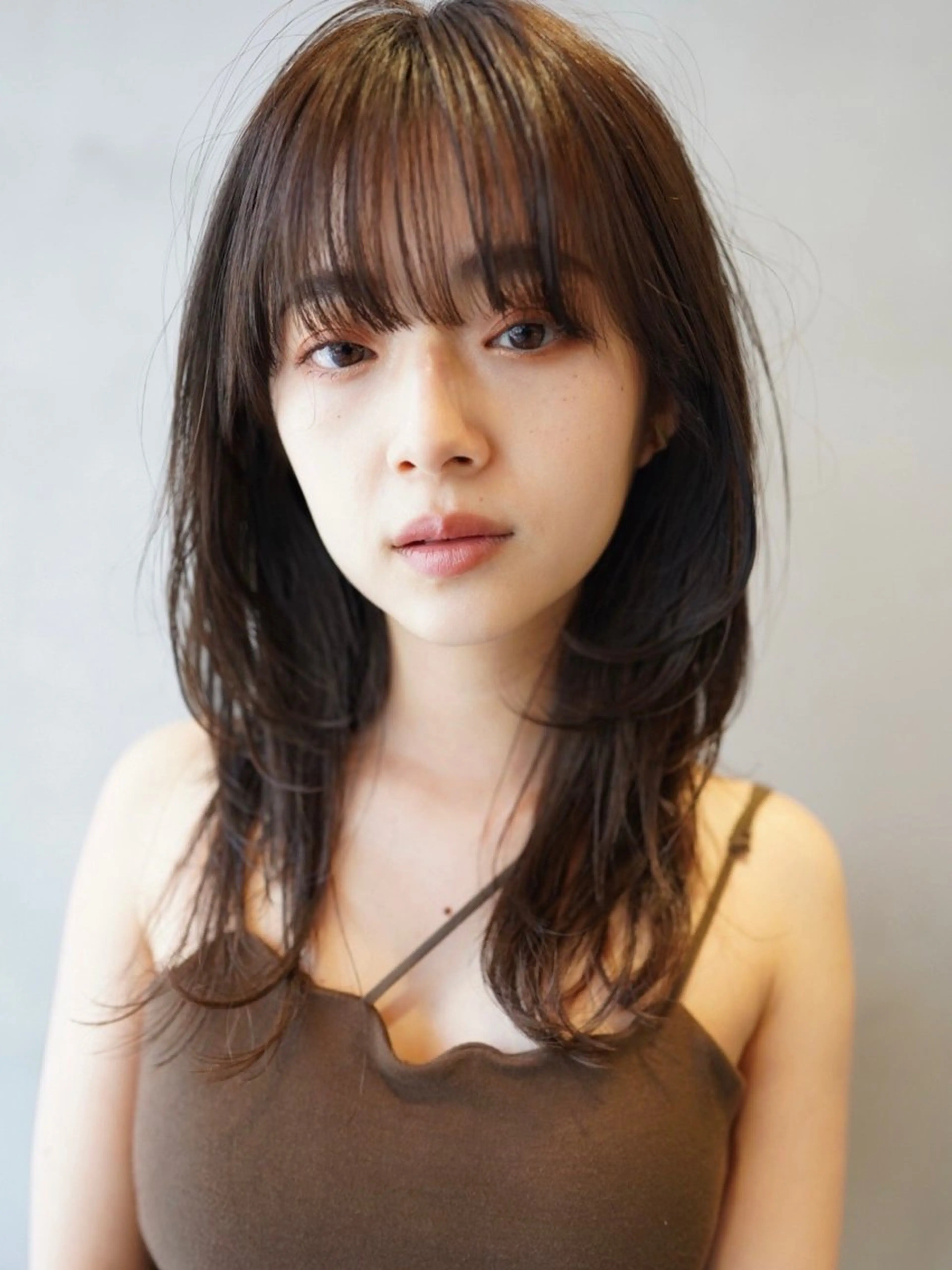 ロング カラー カット センターパート/ 暖色カラーayuのヘアスタイル