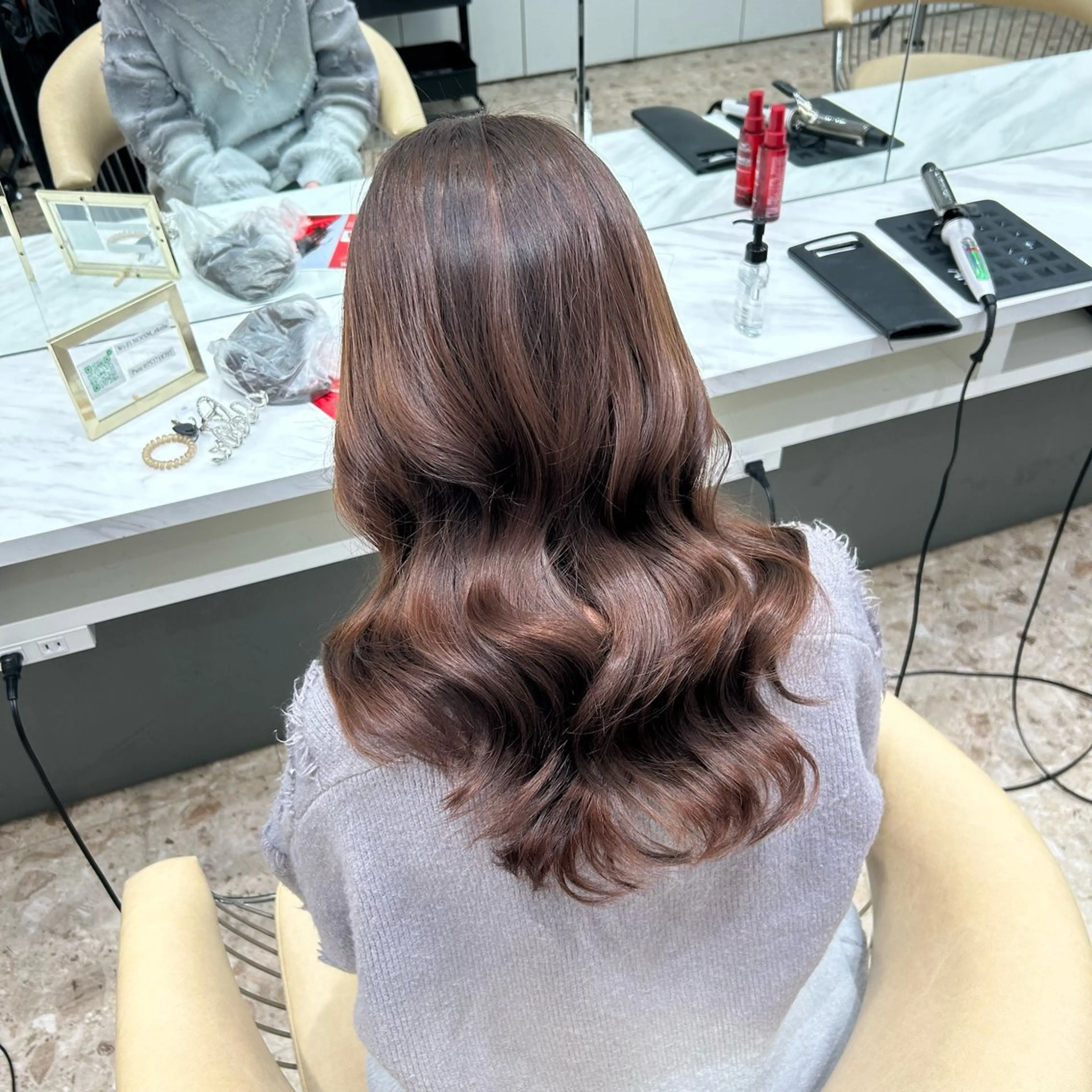 セミロング カラー カット ヘアカラー トリートメント ダブルカラー/透明 感/Akaneのヘアスタイル