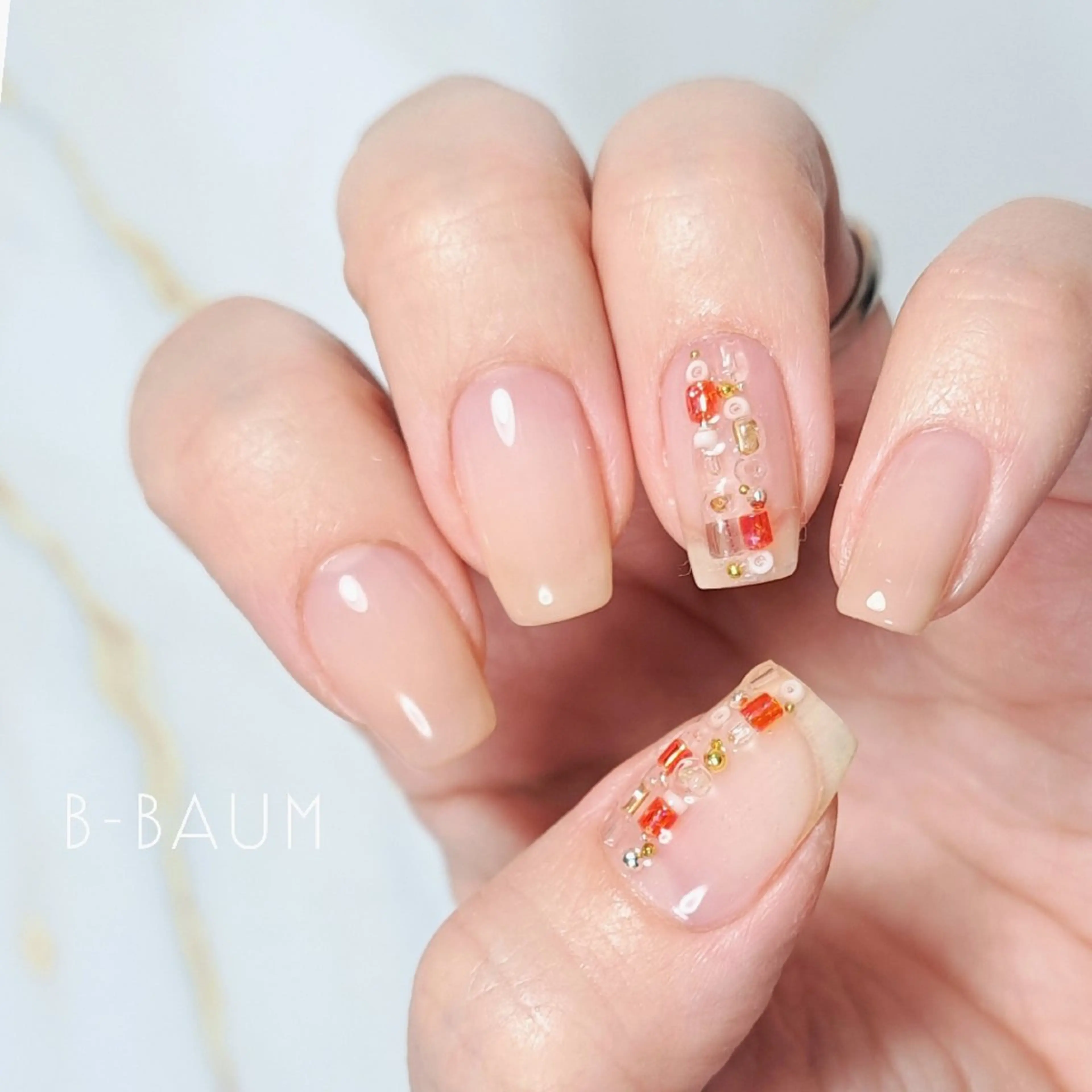 ネイル スクエアネイル B-BAUM  nailsalon のネイルデザイン