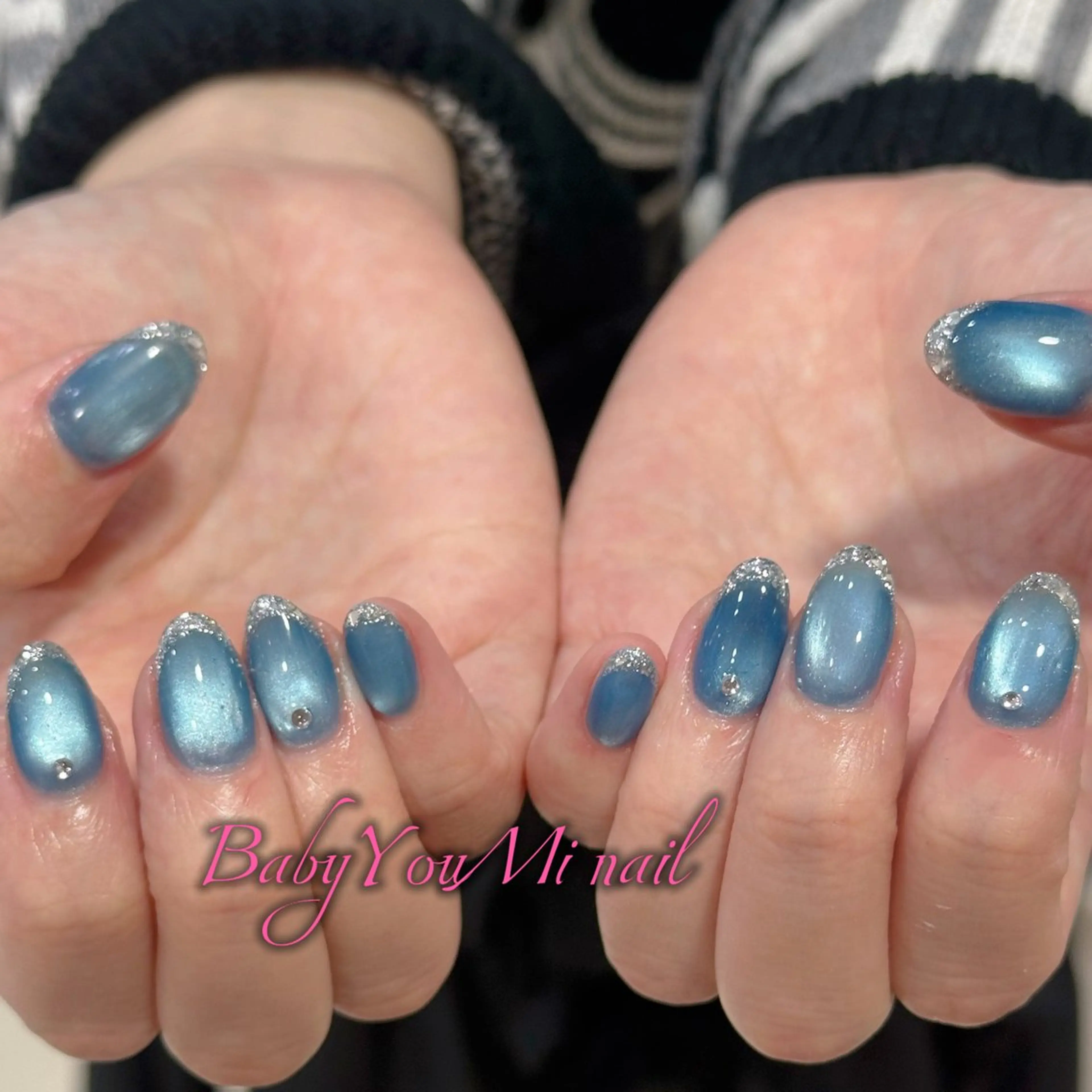 ネイル オーロラネイル フラワーネイル フットネイル フレンチネイル ジェルネイル ハンドネイル BabyYouMi ねねのネイルデザイン