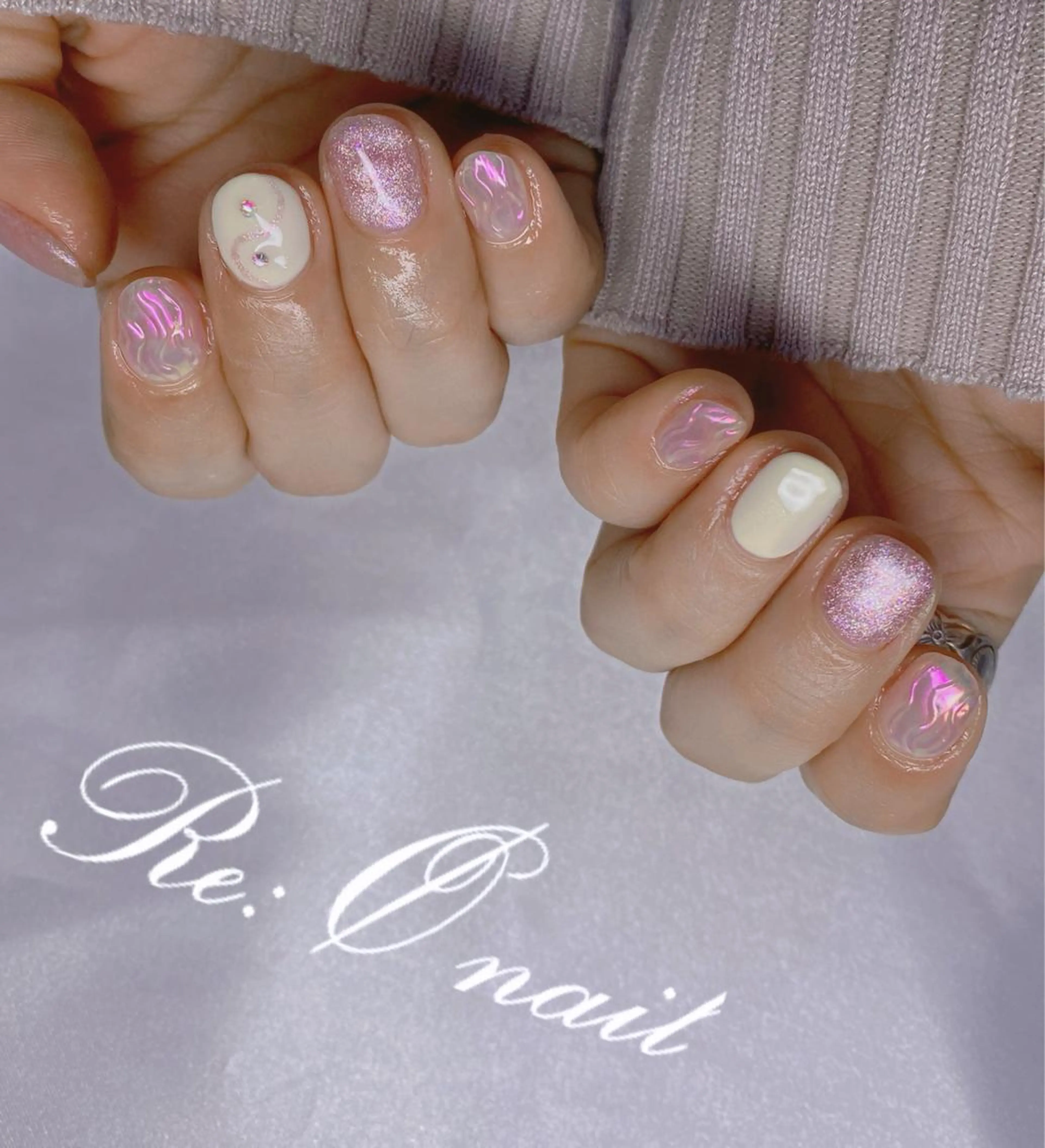 ネイル ハンドネイル Re:Ø nail 🩵TSUJIのネイルデザイン