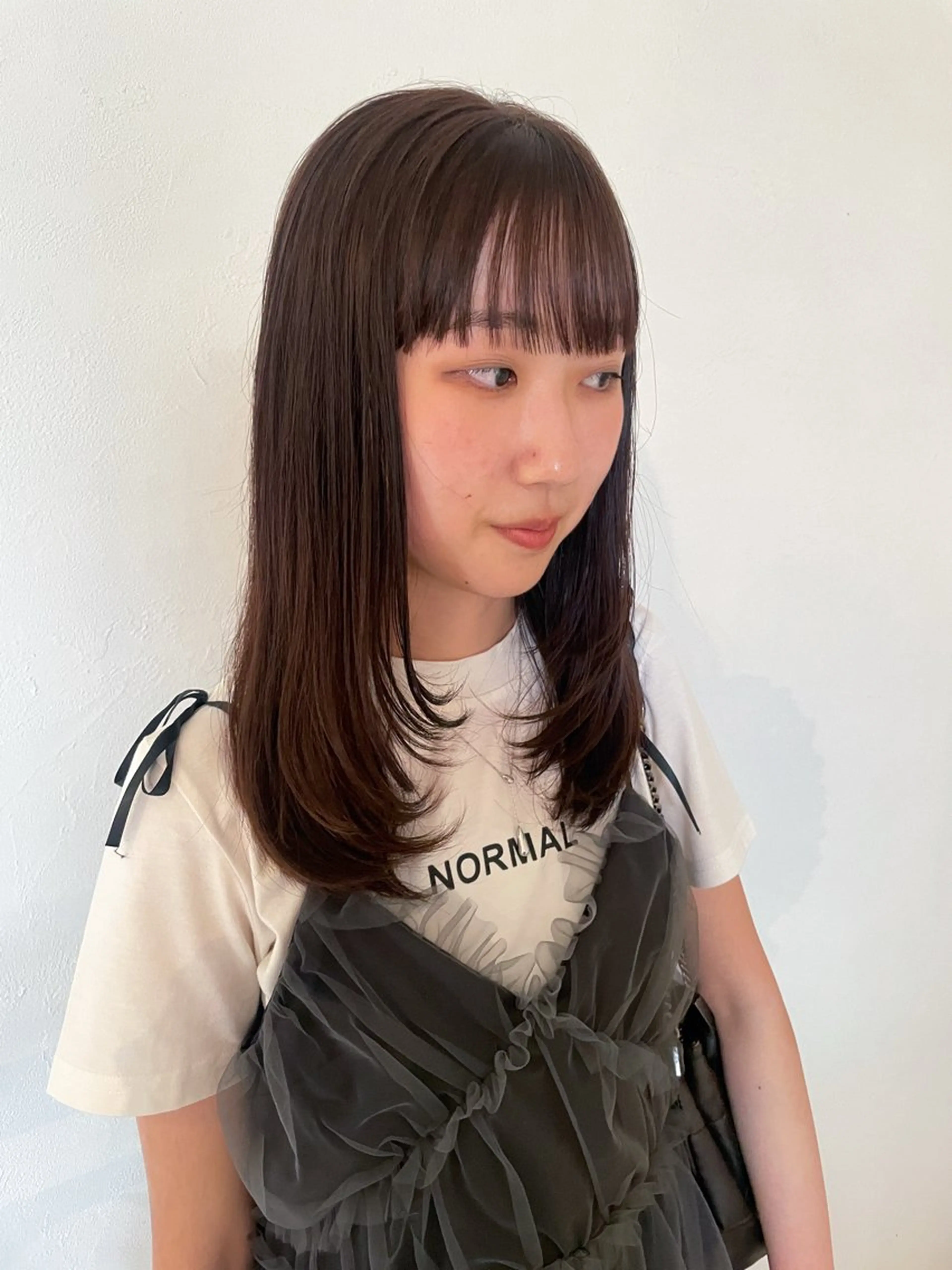 ロング 顔周りカット レイヤーカット ヘアカラー FERIA 緑地公園 🎀山口 ゆらら🎀のヘアスタイル