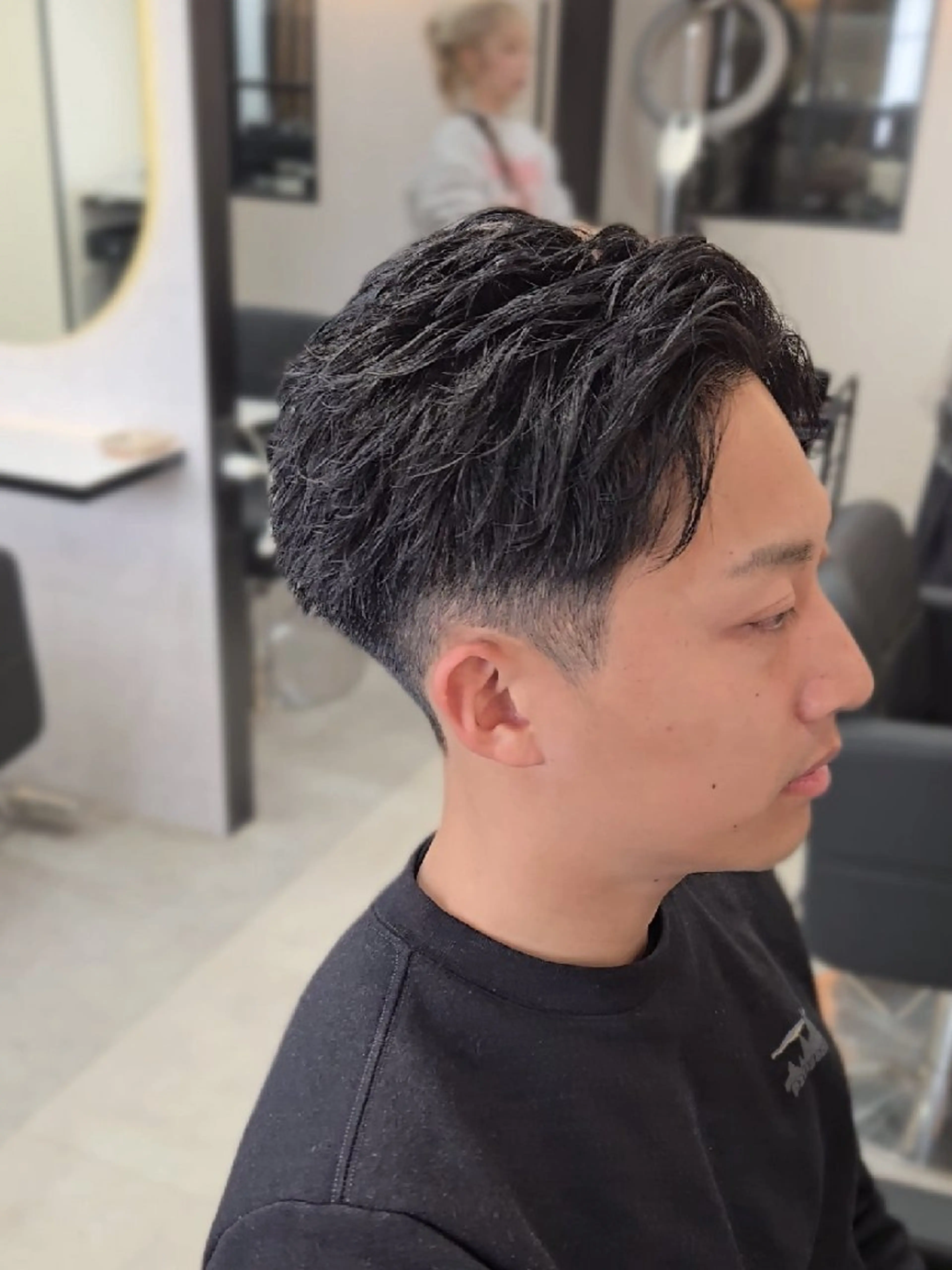 メンズ ショート カット ヘアセット Lapis 名古屋駅前店所属・LEN名古屋/パーマ 海外ヘア/メンズ特化のヘアスタイル