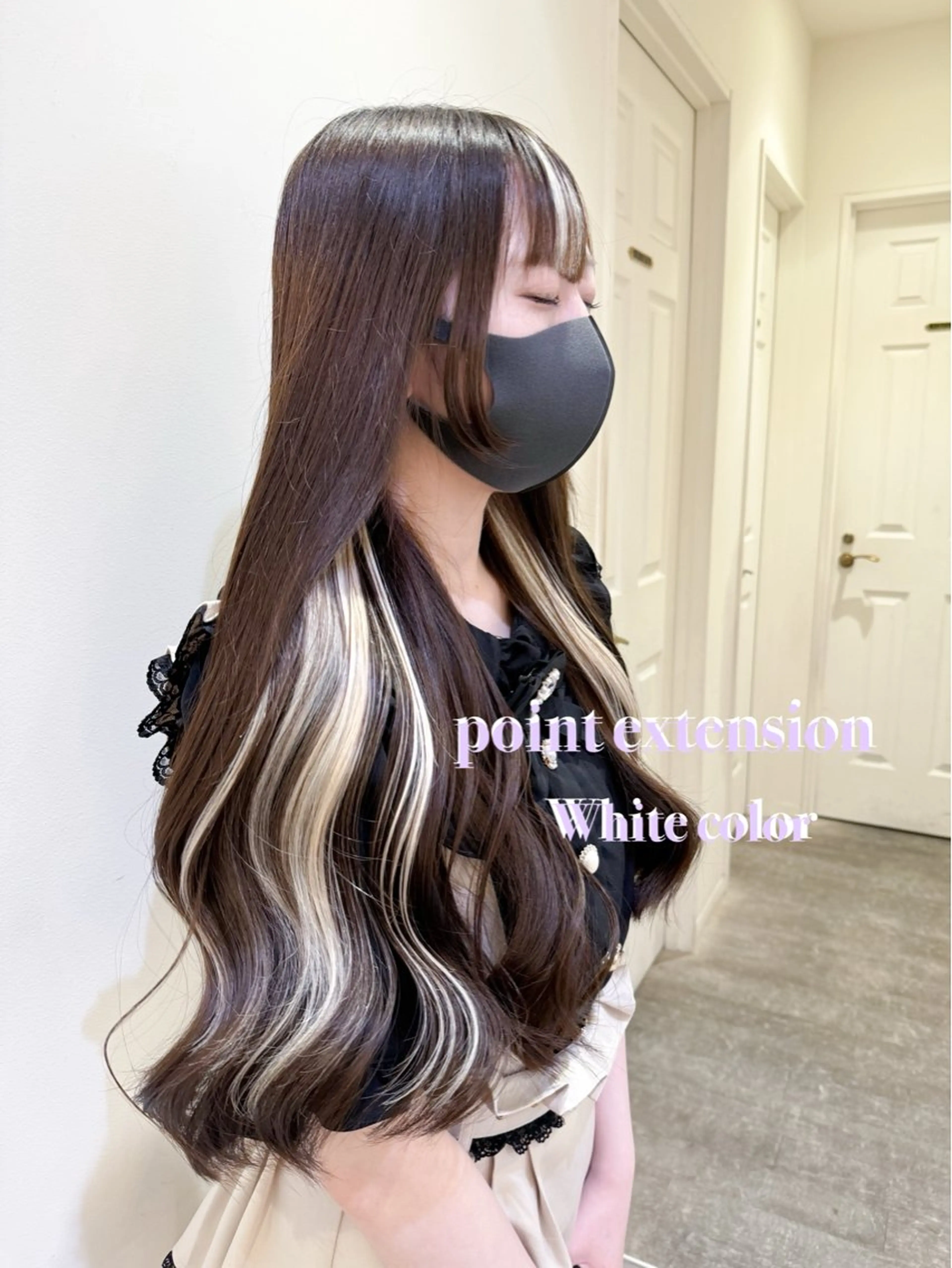 ロング エクステ カット エクステ 横浜🍒ルーツカラー エクステ／RIEのヘアスタイル