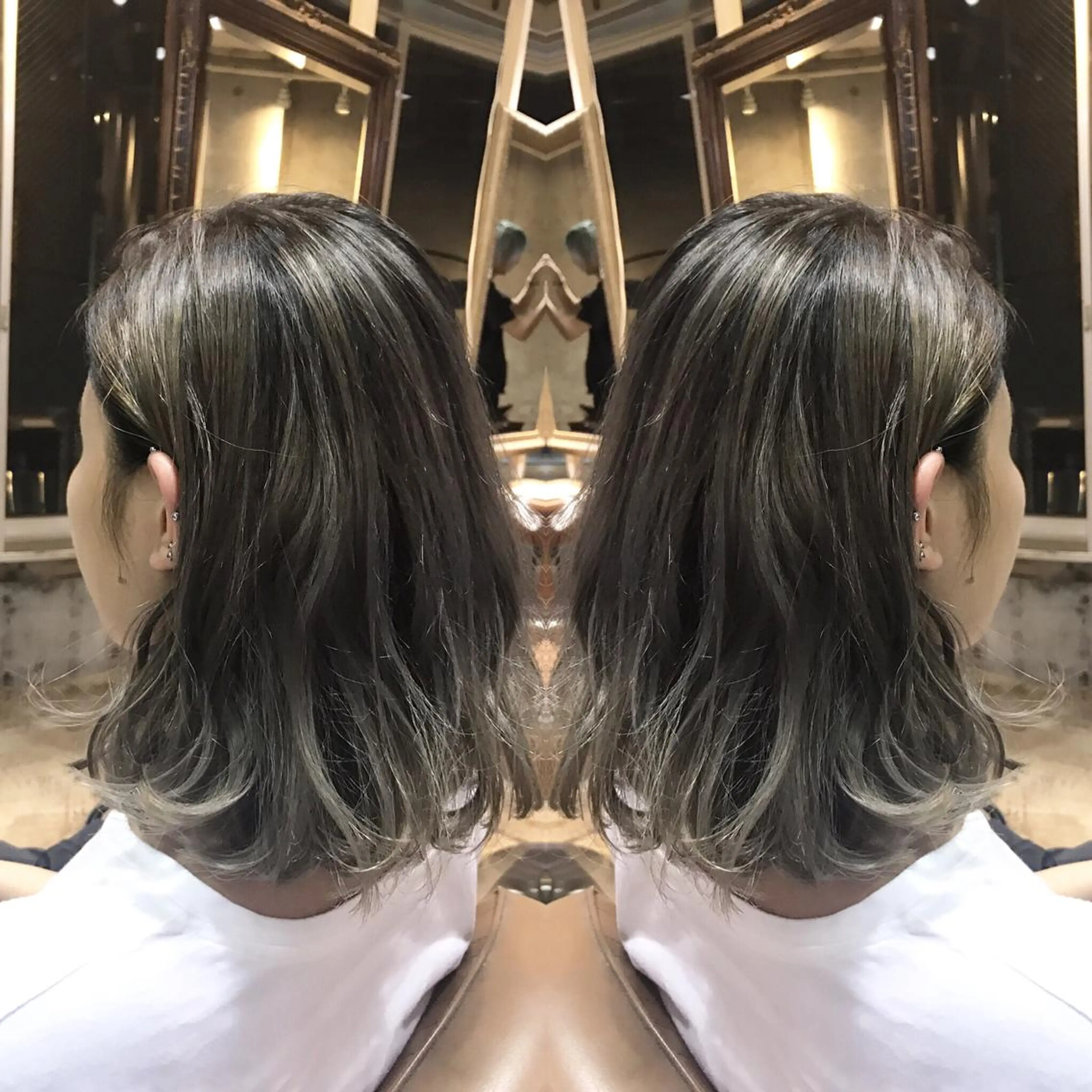 ミディアム カラー パーマ ヘアアレンジ メンズ キッズ ネイル マツエク・マツパ アッシュ ダブルカラー グラデーションカラー グラデーション サロンドミルク 原宿のヘアスタイル