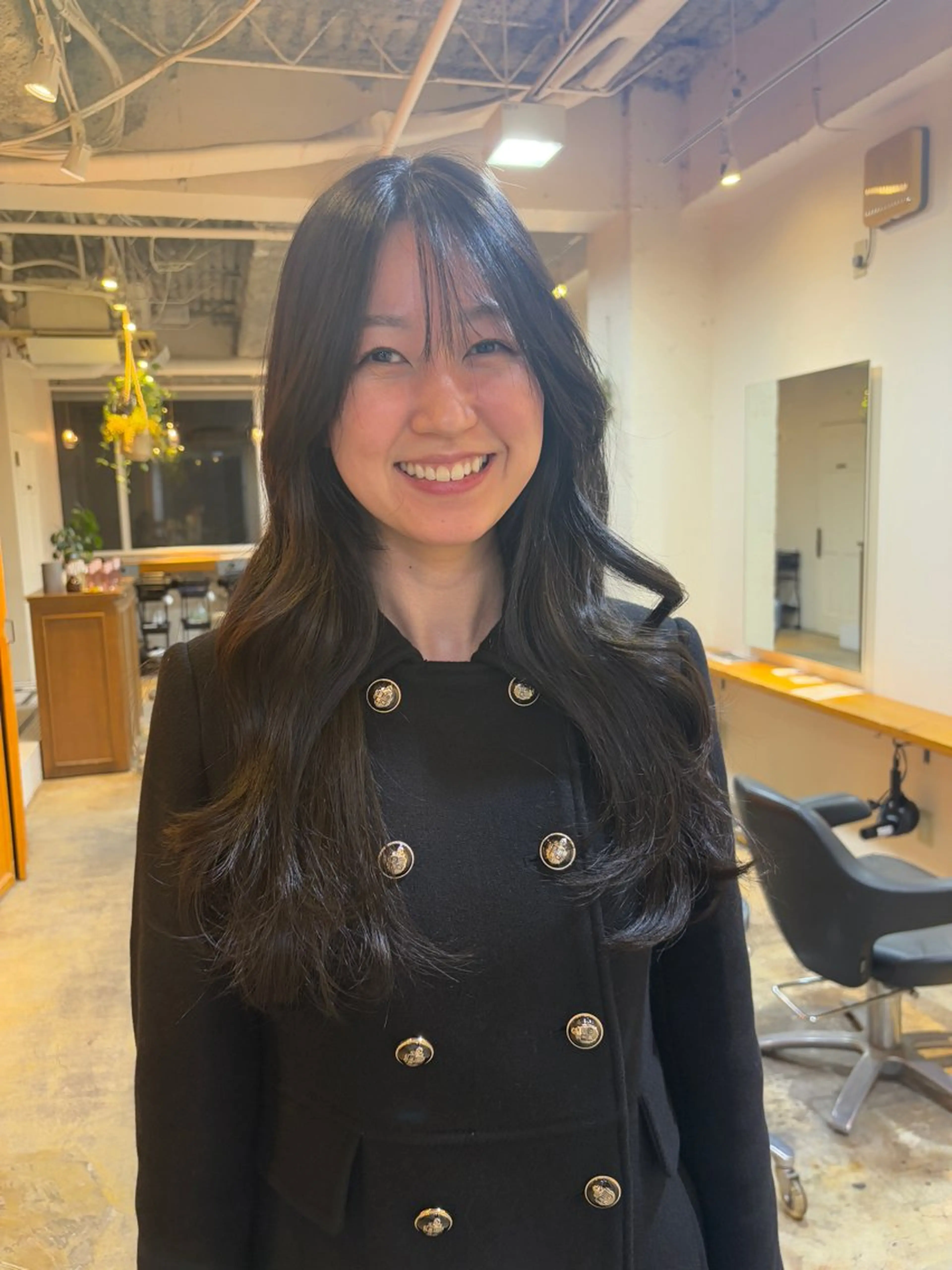 ロング カラー カット ヘアカラー トリートメント RIN／韓国ヘア レイヤーカットのヘアスタイル