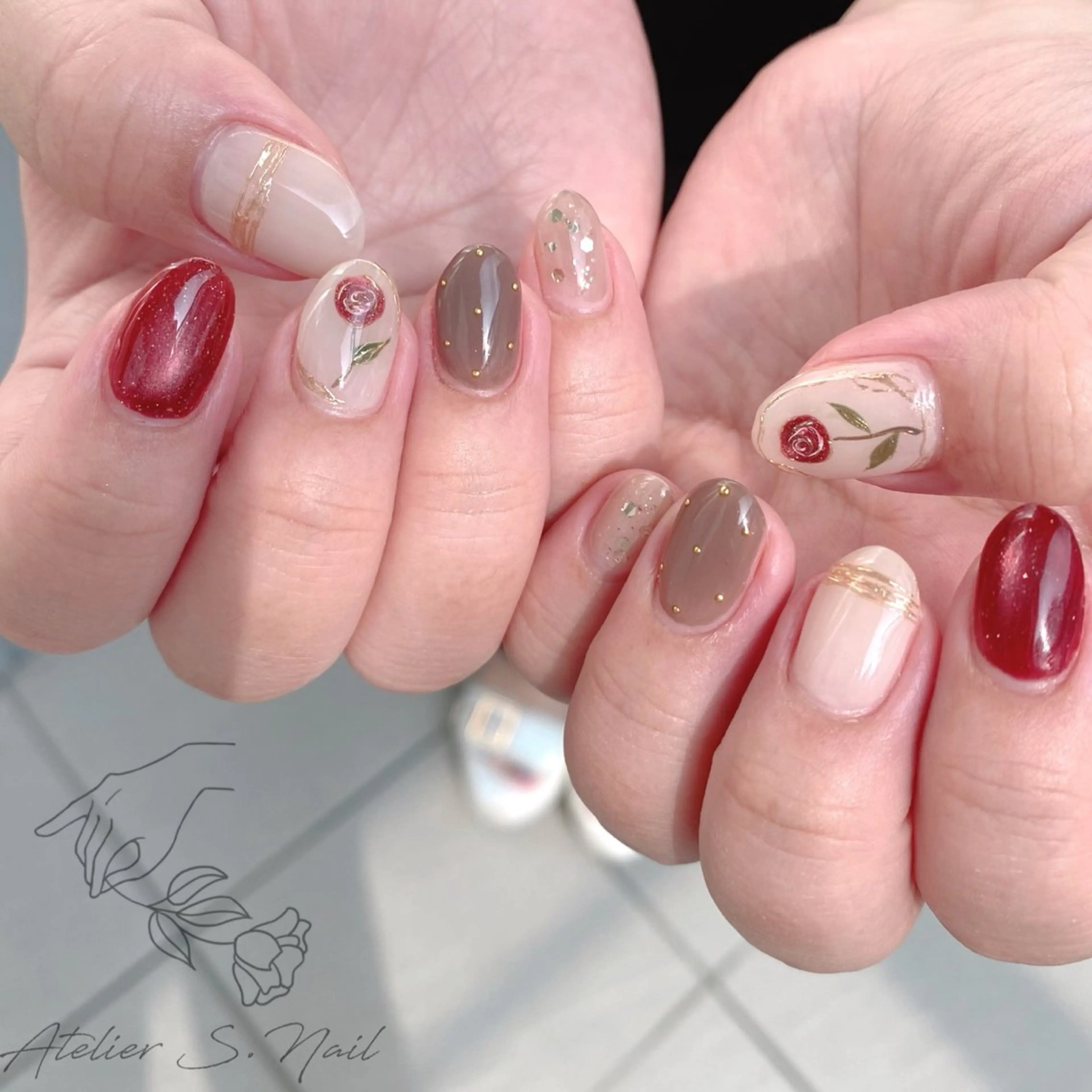 ネイル ハンドネイル Atelier S.nailのネイルデザイン