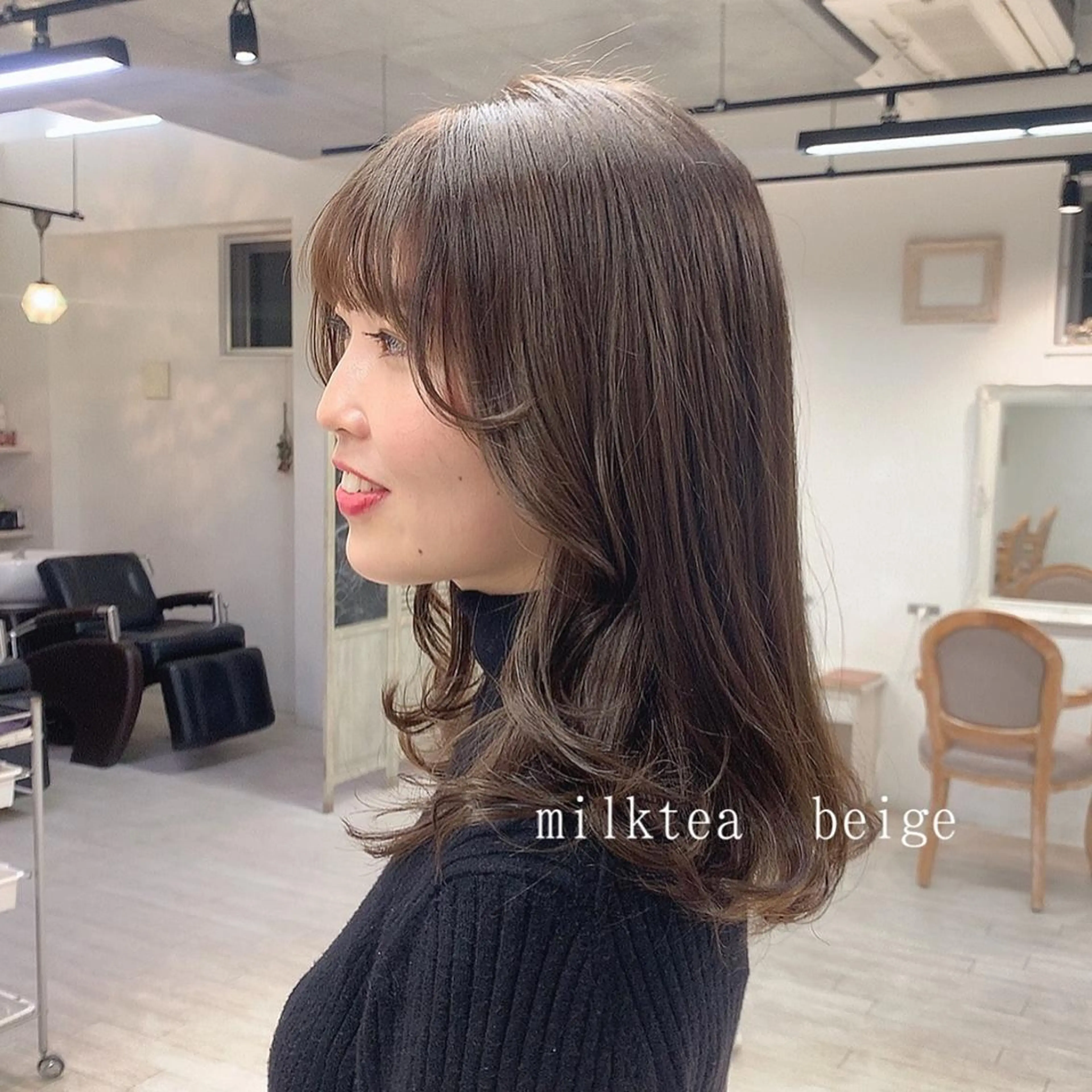 セミロング カラー 似合わせヘア🫶🏻 つきいてるみのヘアスタイル