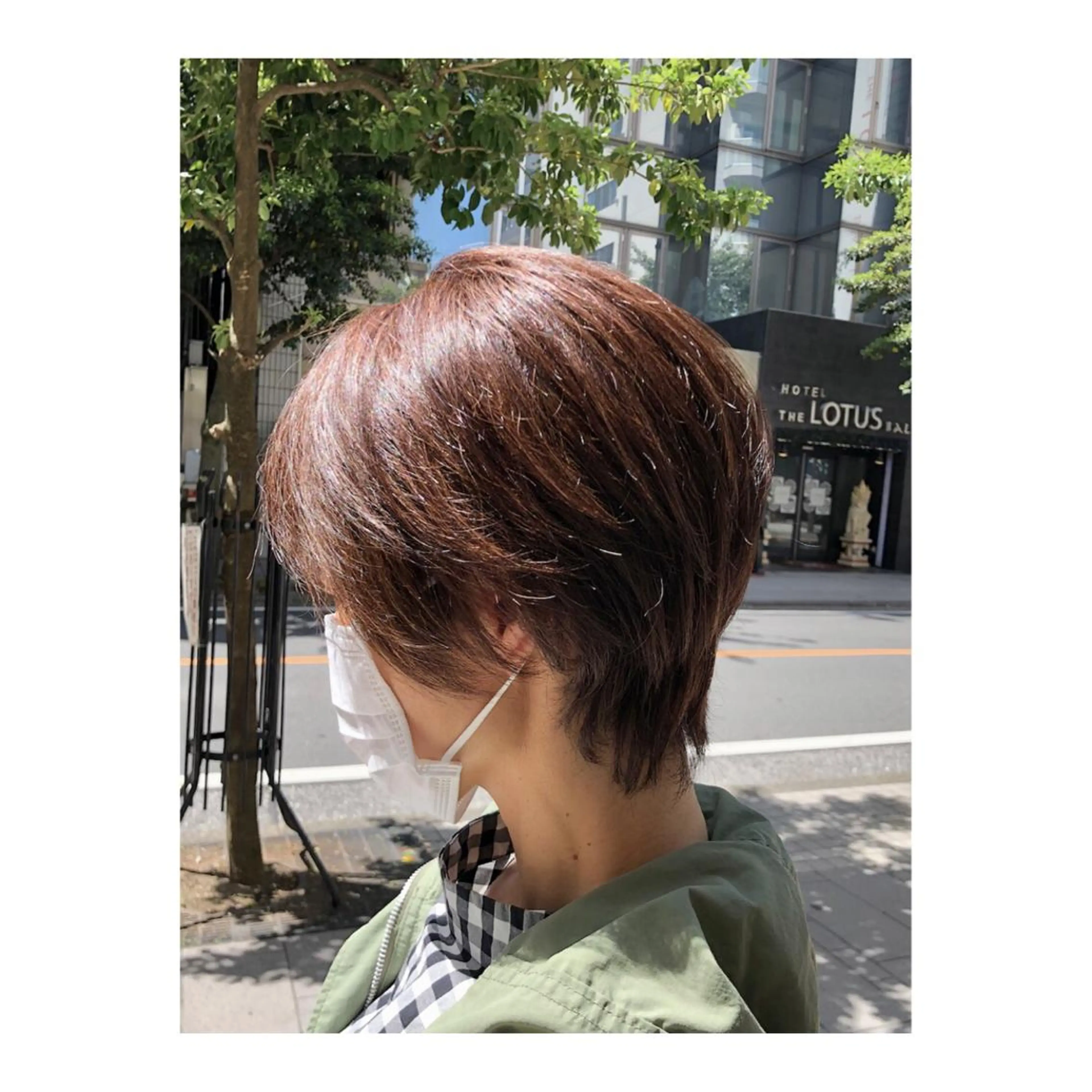 ショート カラー メンズ 白髪ぼかし脱白髪染め 大塚綾のヘアスタイル