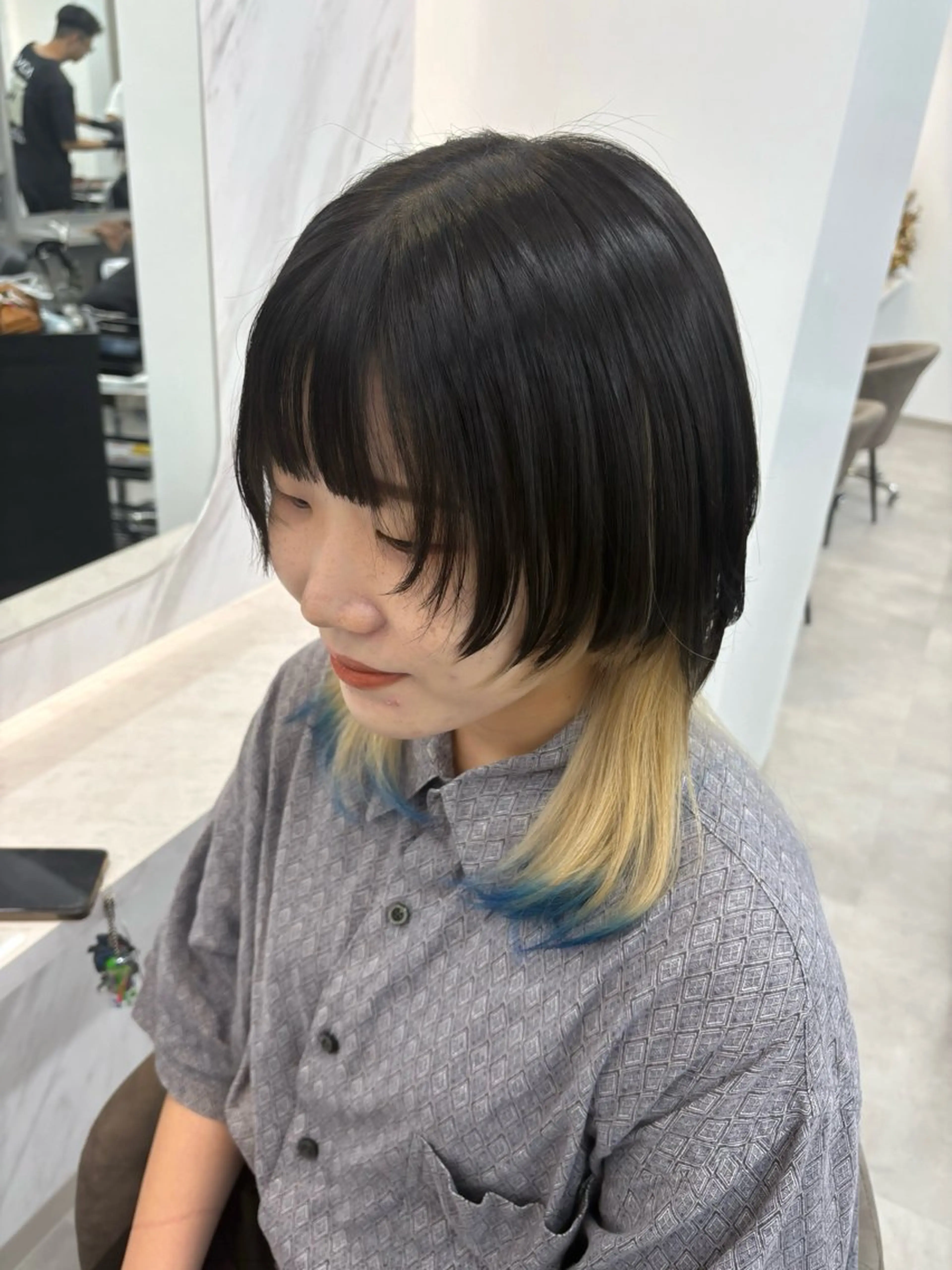 ミディアム ウルフカット カット ヘアカラー トリートメント Lapis所属・韓国レイヤーカット/ AIRIのヘアスタイル