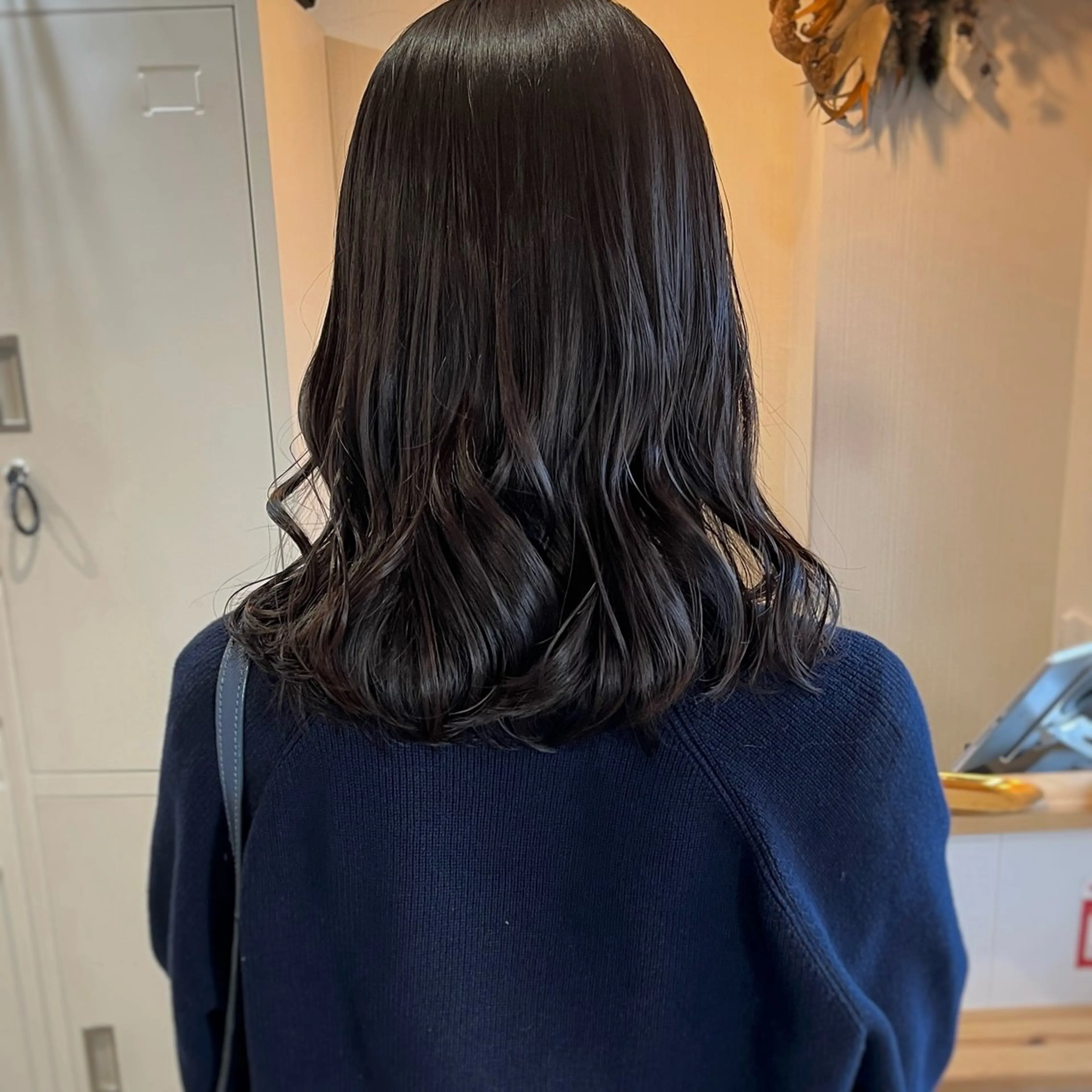 ミディアム カラー ブラウンカラー 透明感カラー グレージュ カット ヘアカラー トリートメント ボブ/透明感カラー /坂口恵梨子のヘアスタイル