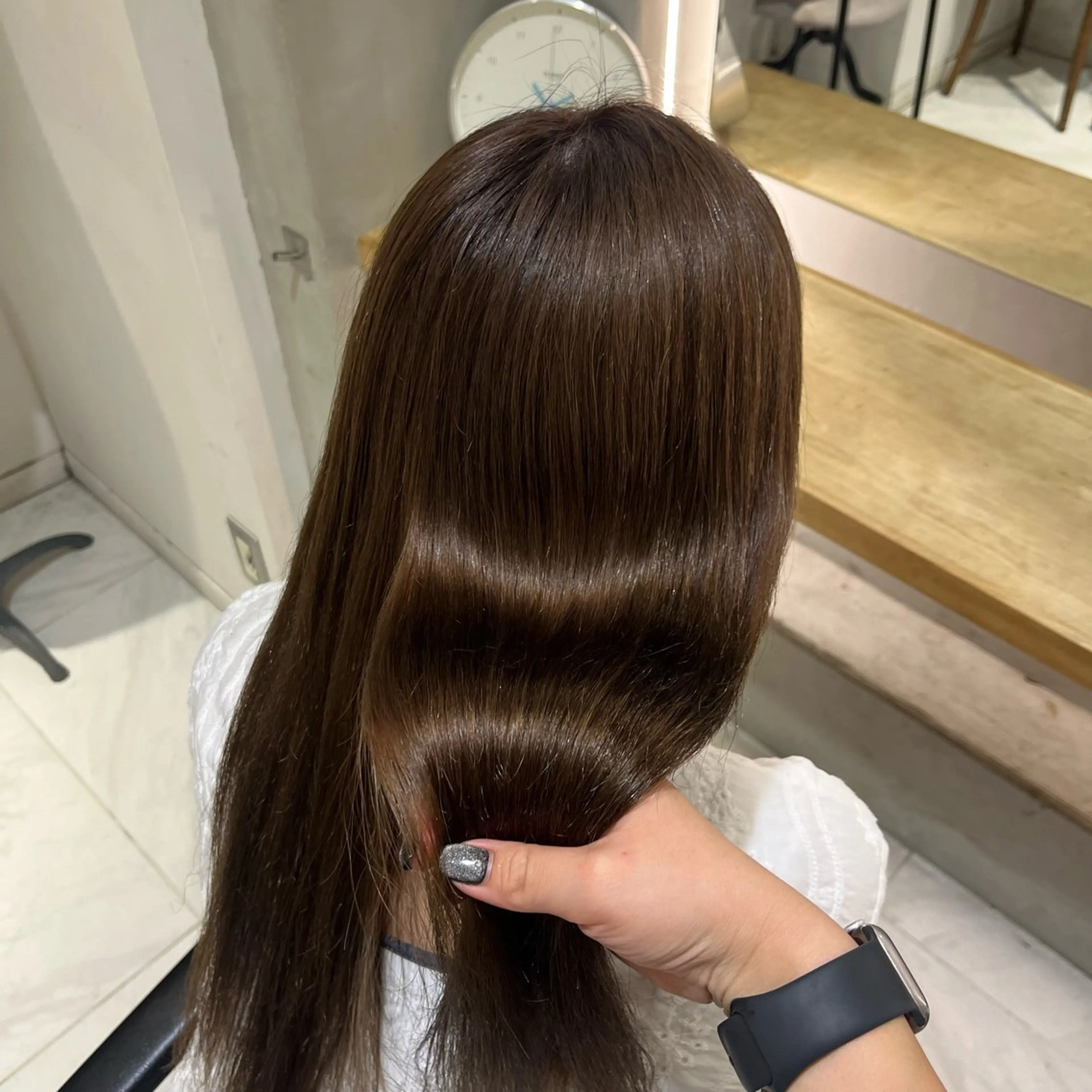 ロング カラー ベージュカラー ヘアカラー トリートメント ナミ🩶暗髪/暖色 ❤️/透明感/縮毛のヘアスタイル