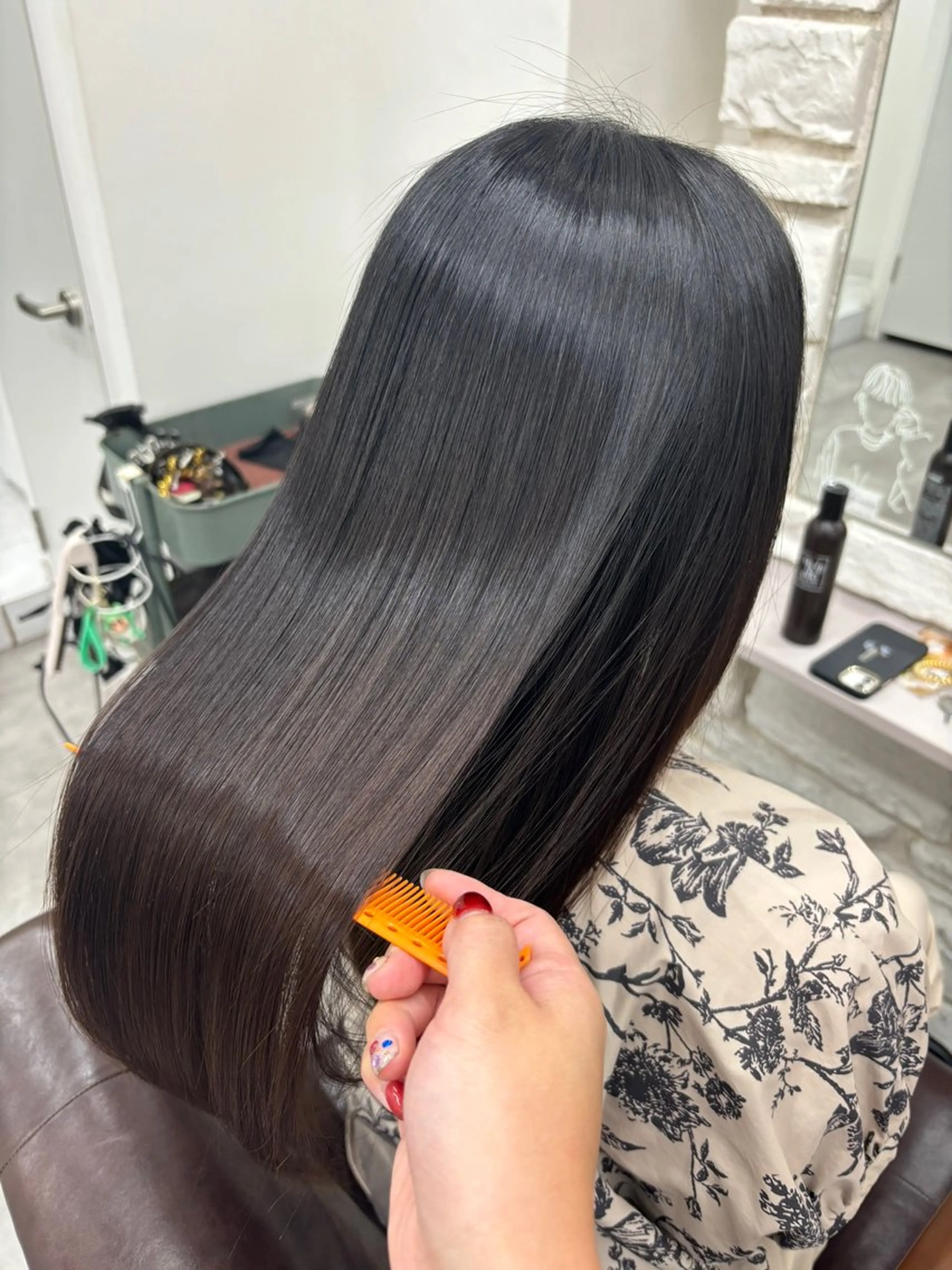 ロング カット 縮毛矯正 トリートメント I see所属・I see/天王寺/ 髪質改善/本田 唯のヘアスタイル