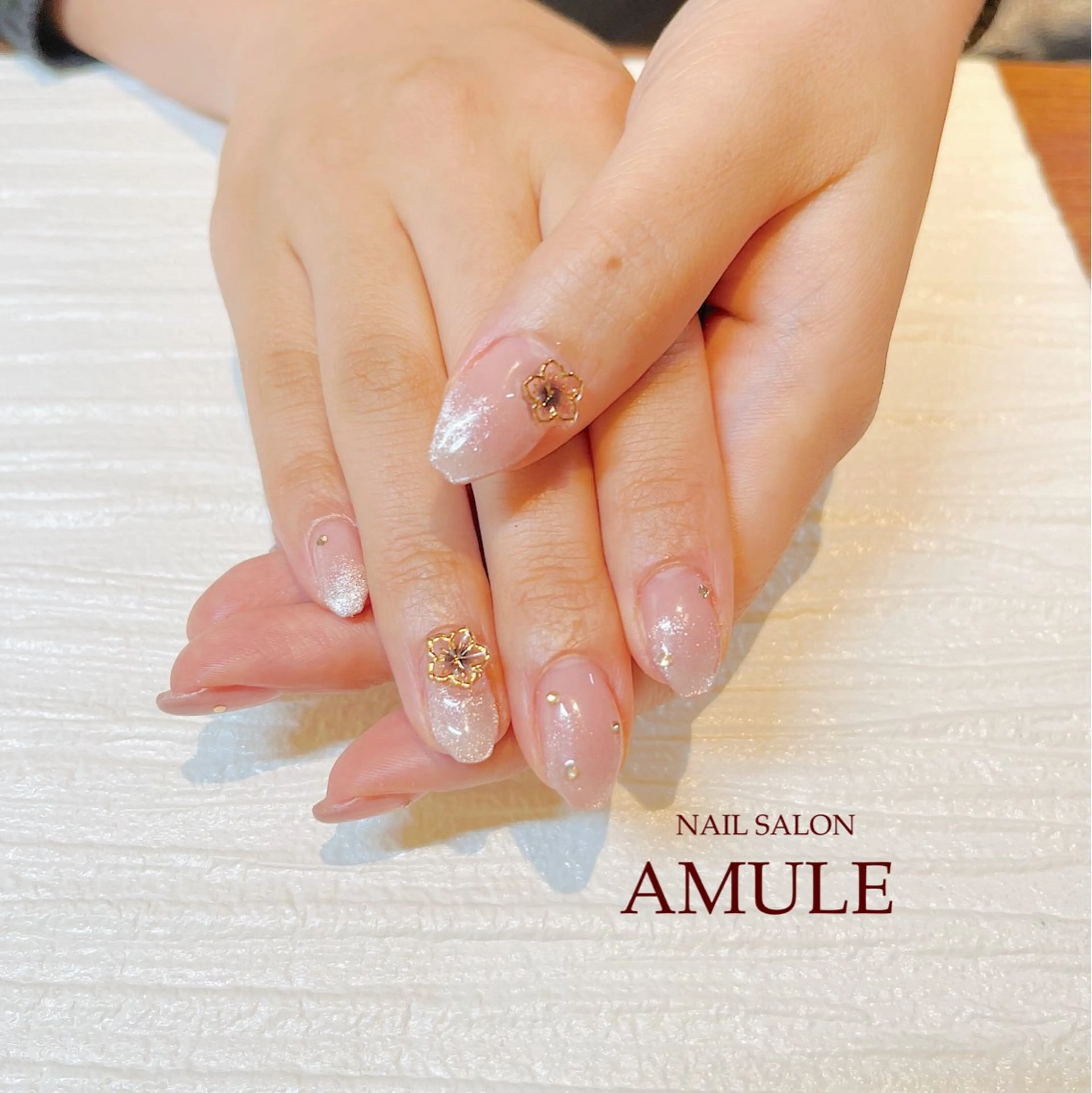 ネイル アートネイル ジェルネイル グラデーション マグネットネイル ハンドネイル NAILSALON AMULEのネイルデザイン