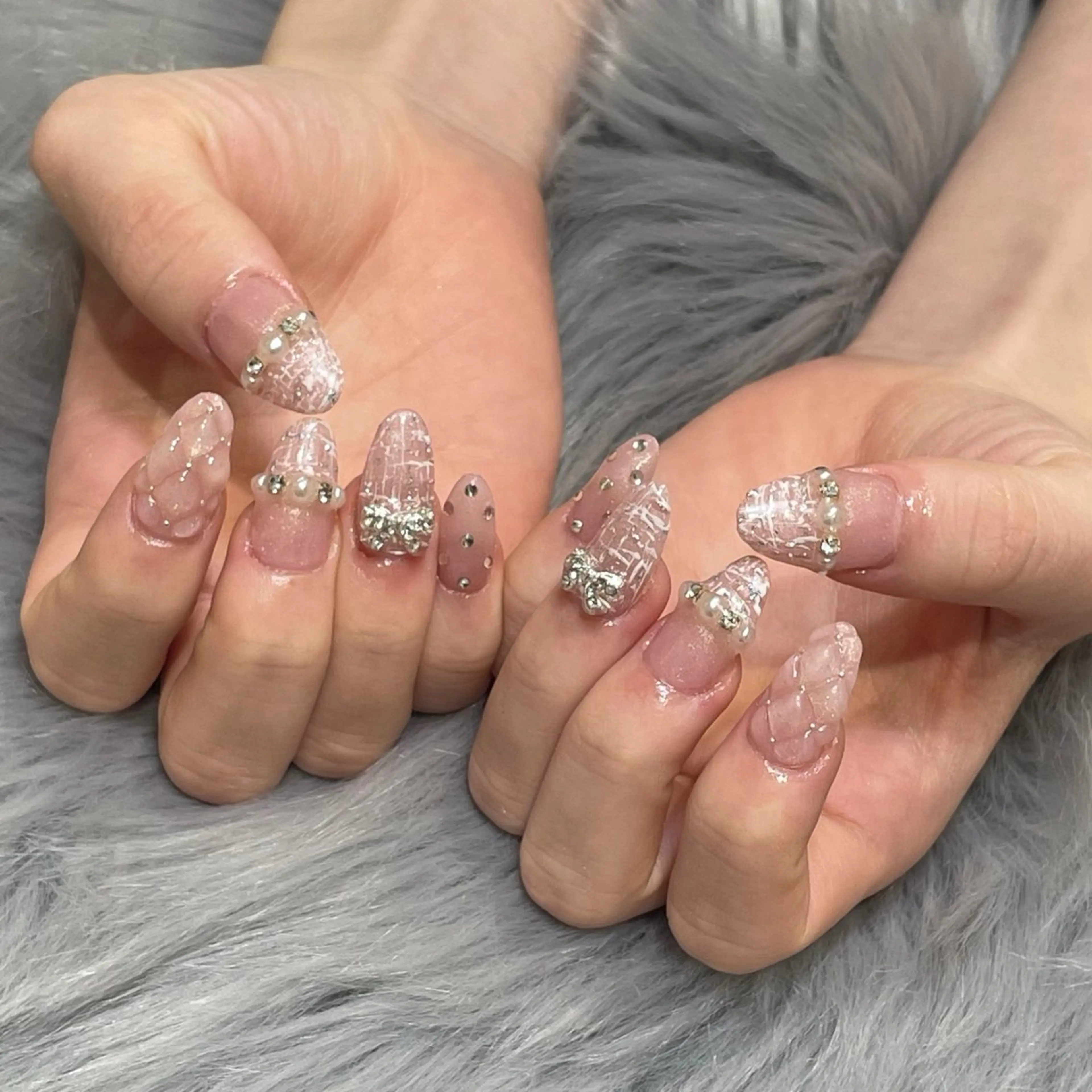 ネイル ラメ(グリッター) ハンドネイル RICO NAIL所属・RICO Nail パーツつけ放題🌈のネイルデザイン