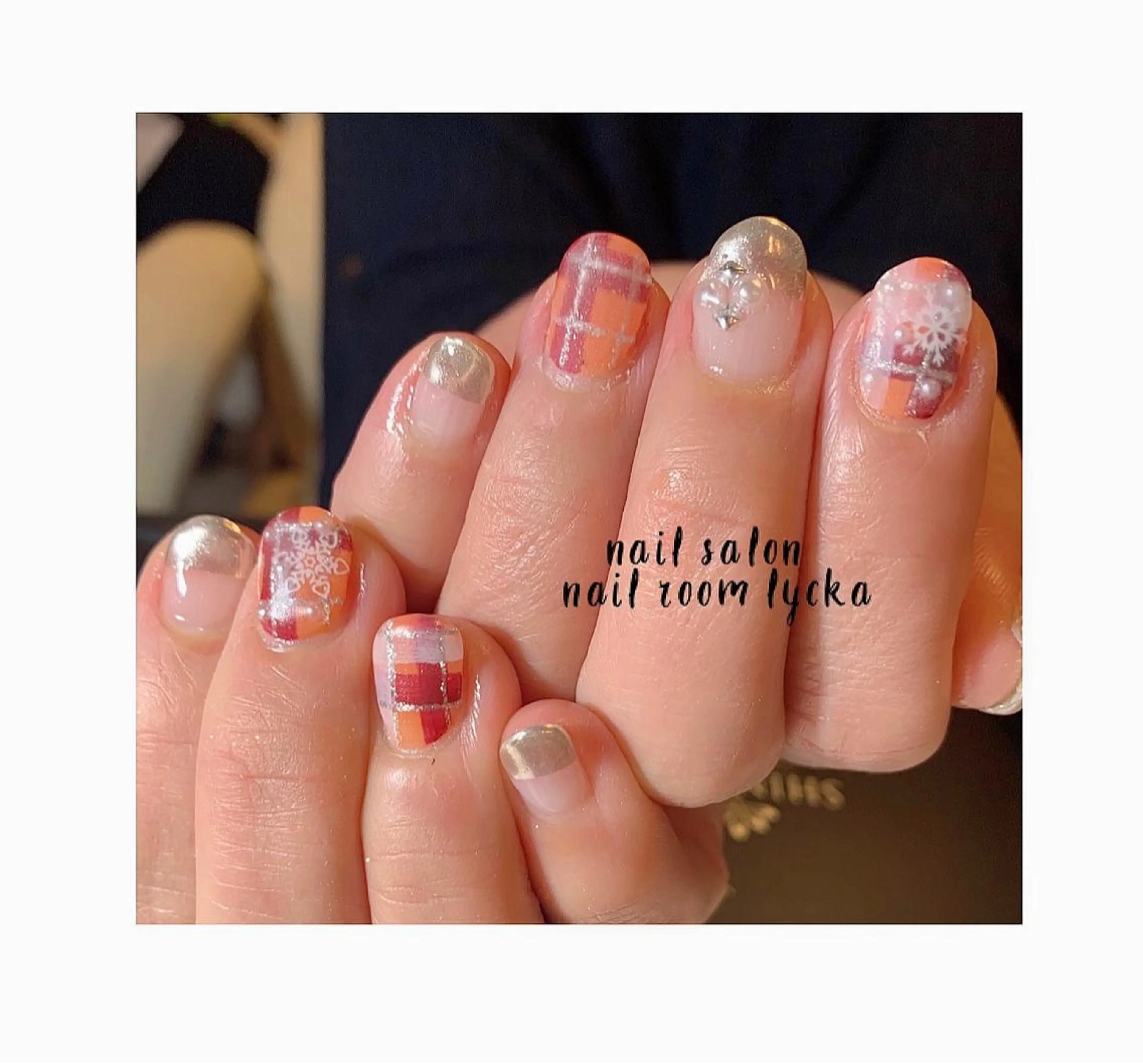 ネイル ジェルネイル パラジェル 冬ネイル ﾈｲﾙﾙｰﾑﾘｯｶ 𝐦𝐚𝐲𝐮のネイルデザイン