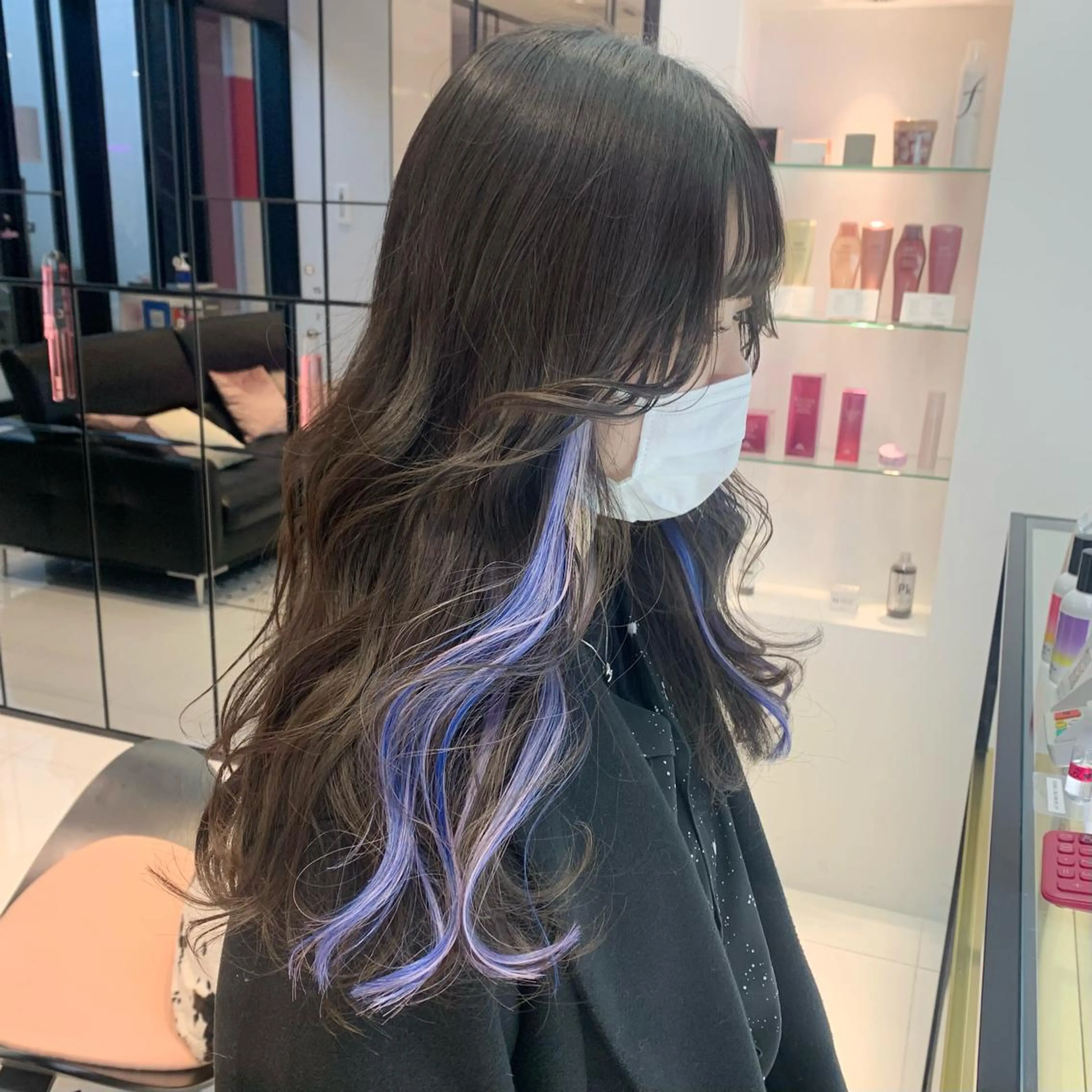 ロング カラー シールエクステ インナーカラー エクステ ハッシュカット/ハイ トーン/MANAMIのヘアスタイル