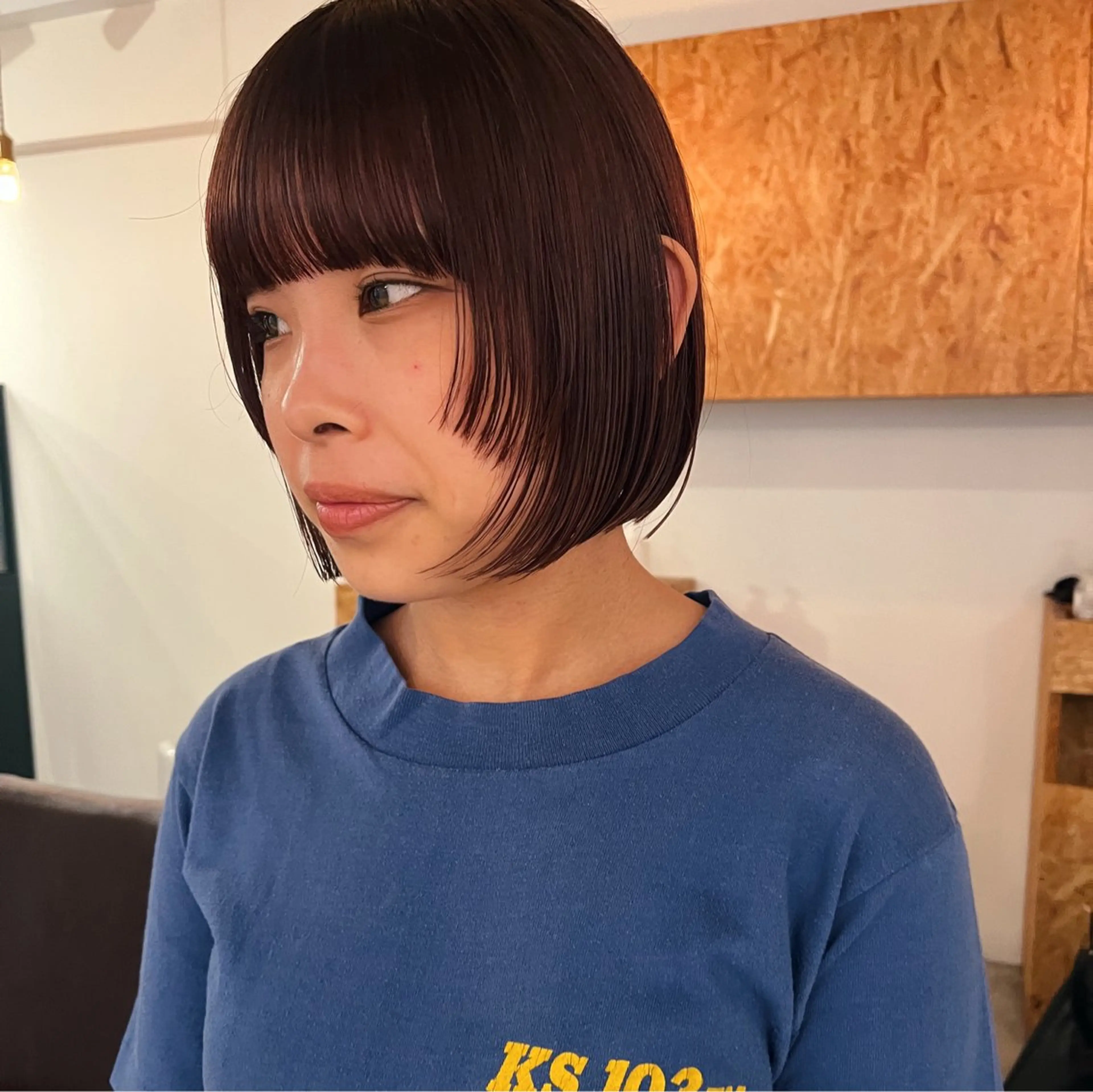 ショート ボブ 暖色/パーマ 🌼クニトウメイのヘアスタイル