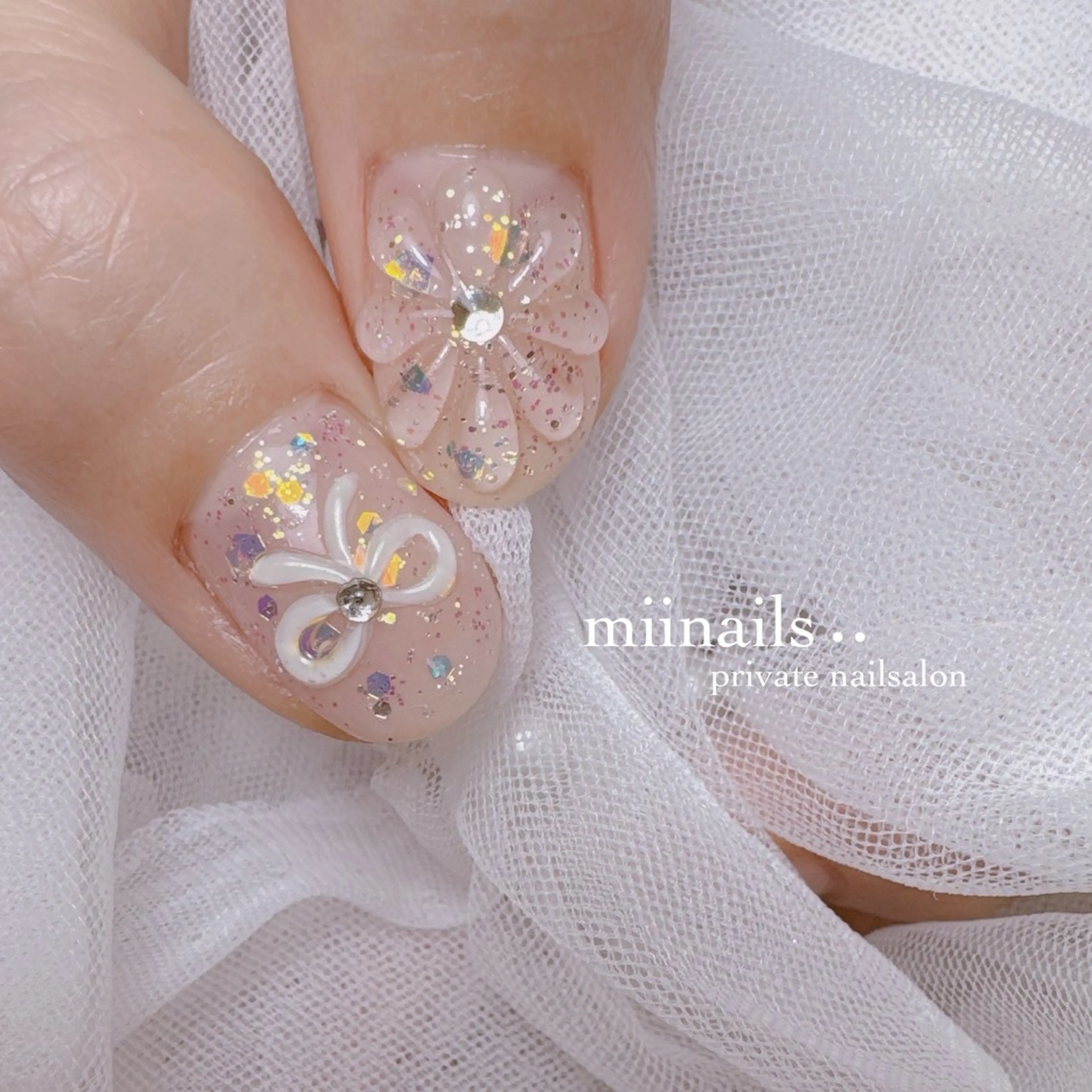 ネイル 韓国ネイル マグネットネイル ワンホンネイル ハンドネイル nailsalon miinailsのネイルデザイン
