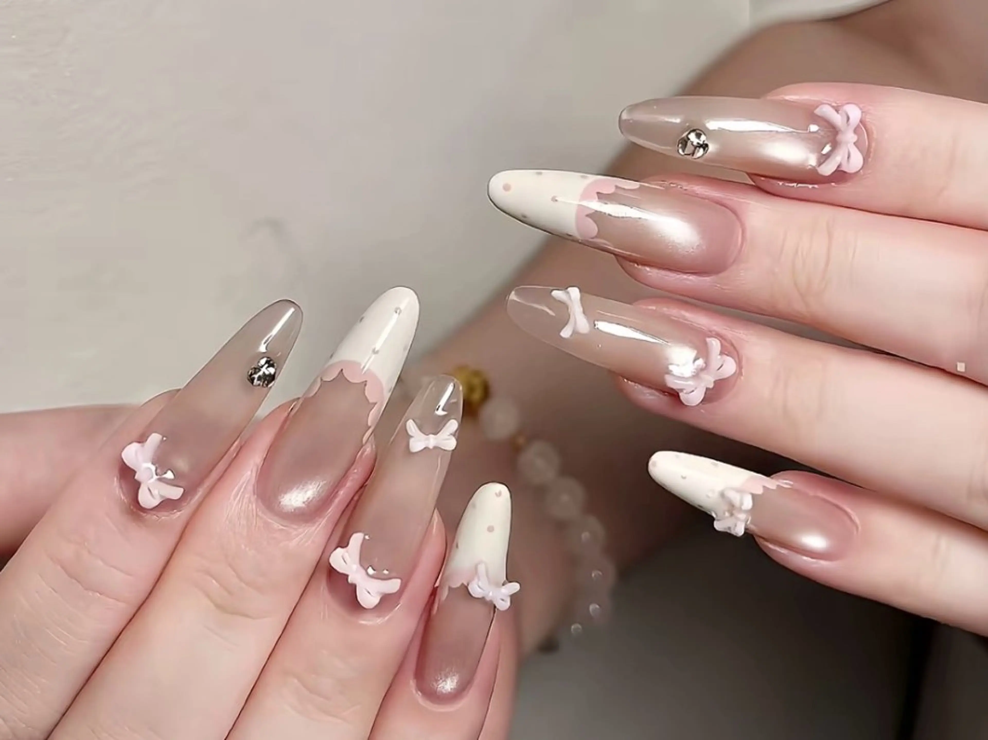 ネイル 長さ出し フットネイル ジェルネイル 韓国ネイル マグネットネイル ハンドネイル YMT.NailStudio所属・Pink NailStudioのネイルデザイン