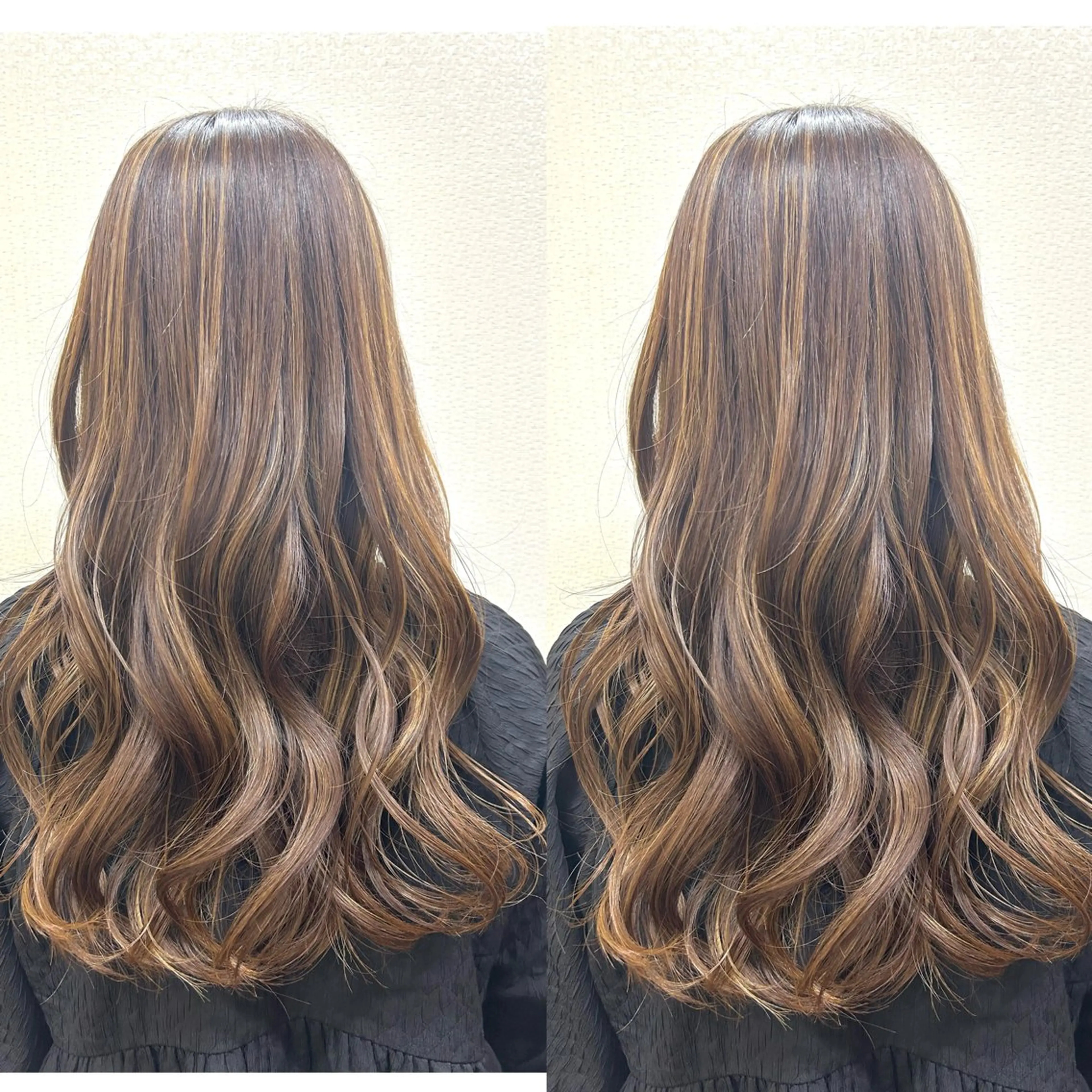 ロング ハイライト レイヤーカット✂️ 若葉のヘアスタイル