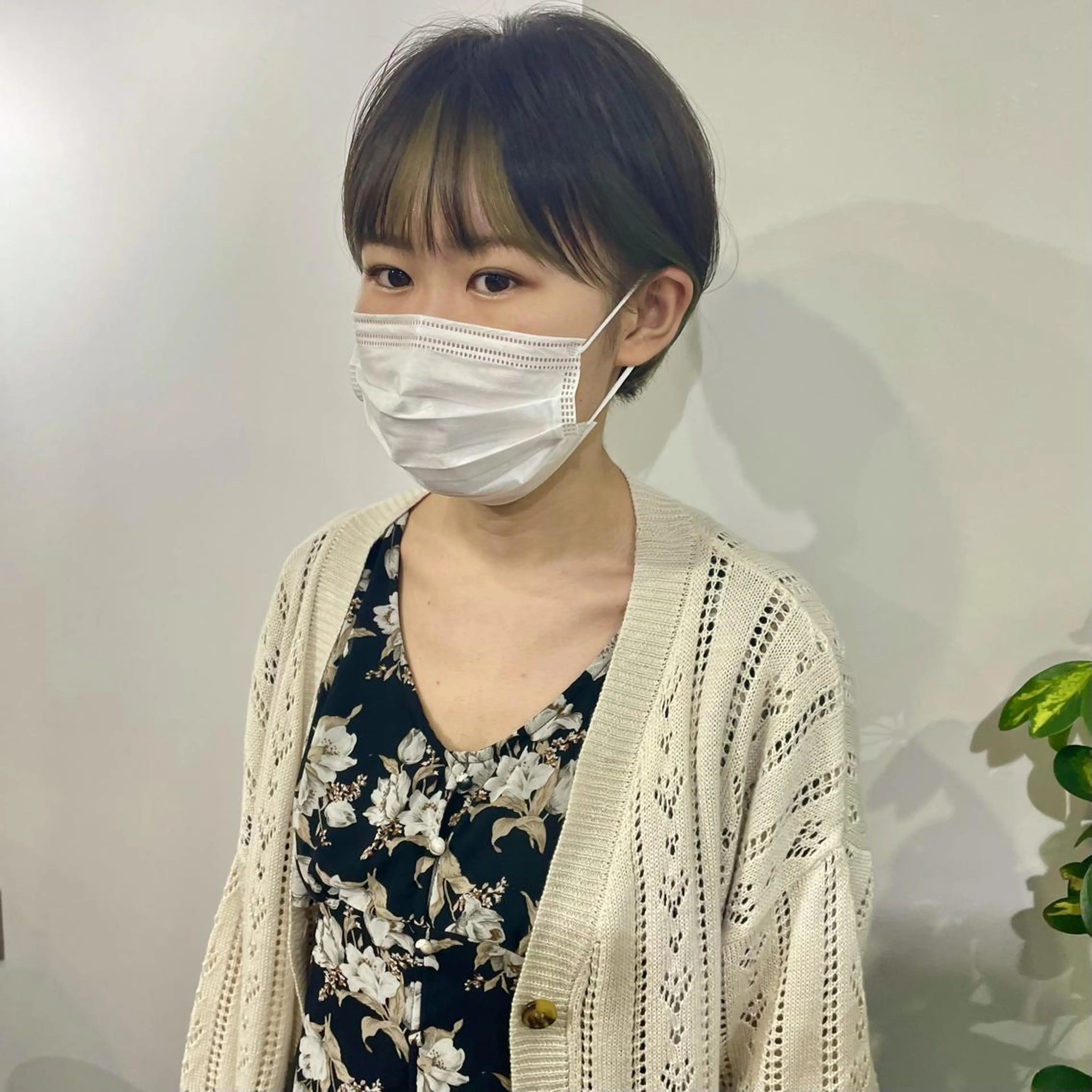 ショート カラー ミストバング  フェイスフレーミング ショートヘア ワイドバング パーマ＊ 顔まわり似合わせのヘアスタイル