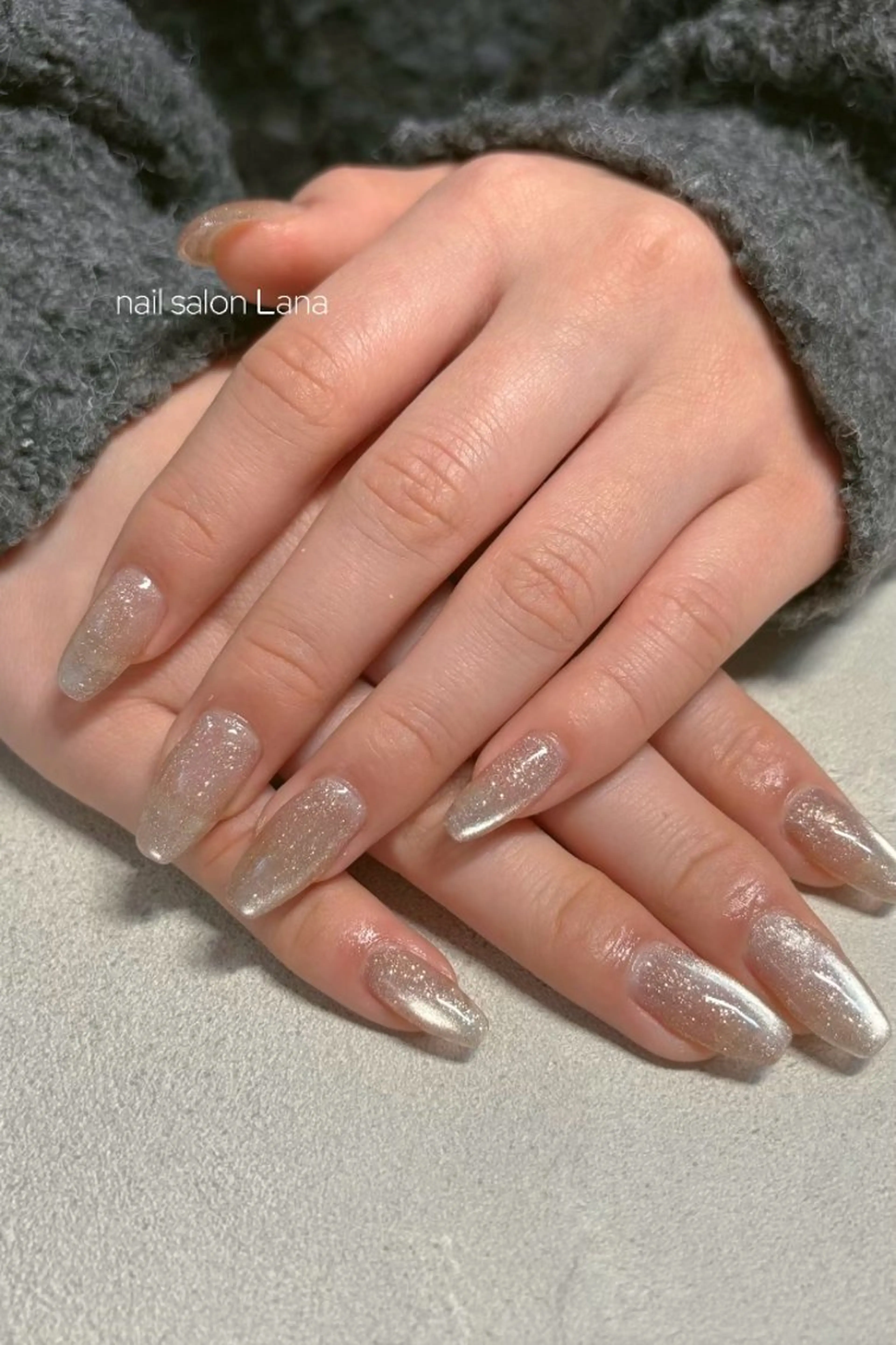 ネイル フラッシュネイル キラキラネイル マグネットネイル シンプルネイル ハンドネイル nail salon Lanaのネイルデザイン