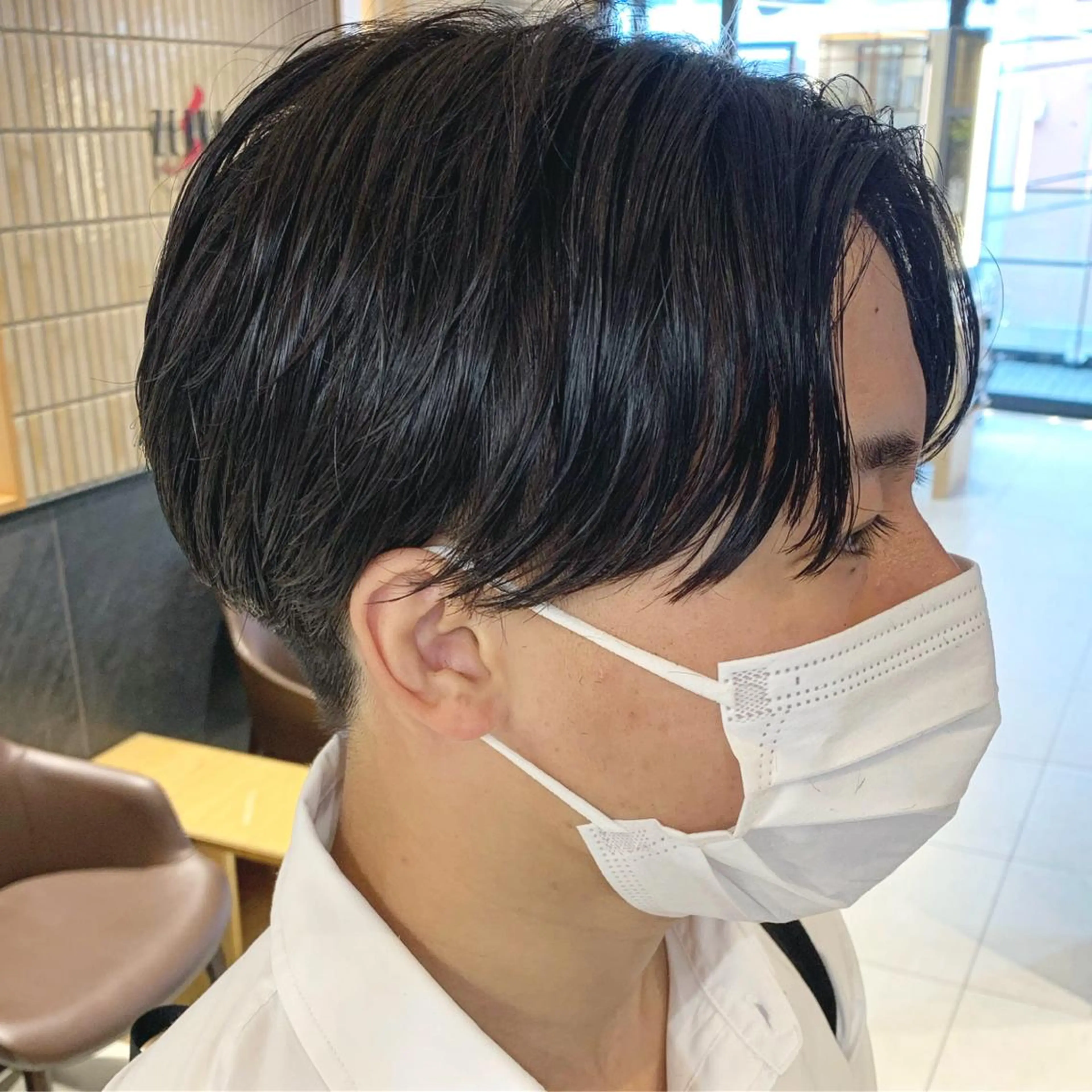 ショート パーマ メンズ センターパート メンズパーマ ニュアンスパーマ 丁寧なカウンセリング 🌿Chiemi🌿のヘアスタイル