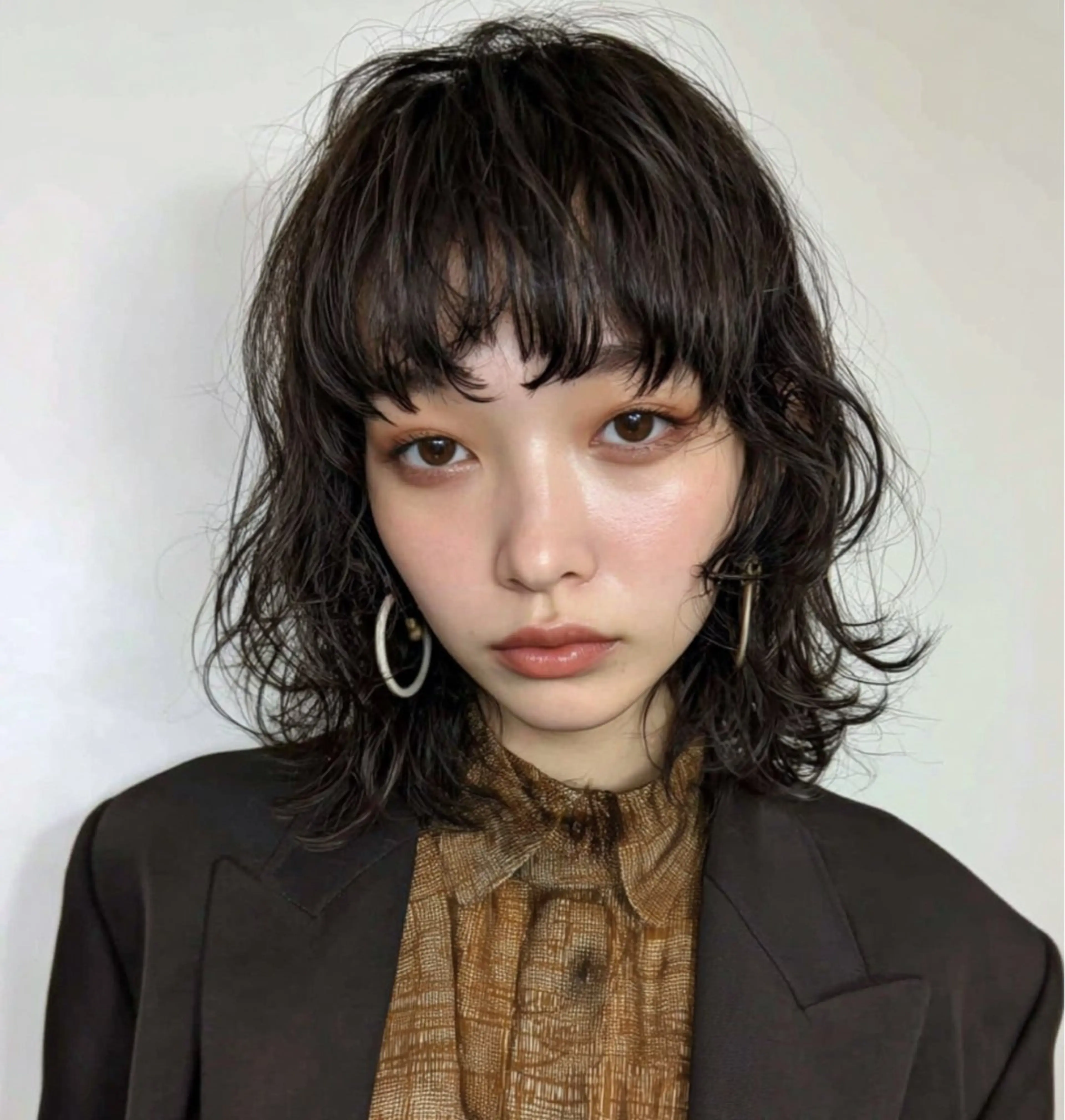 パーマ RIN パーマ/暖色カラーのヘアスタイル