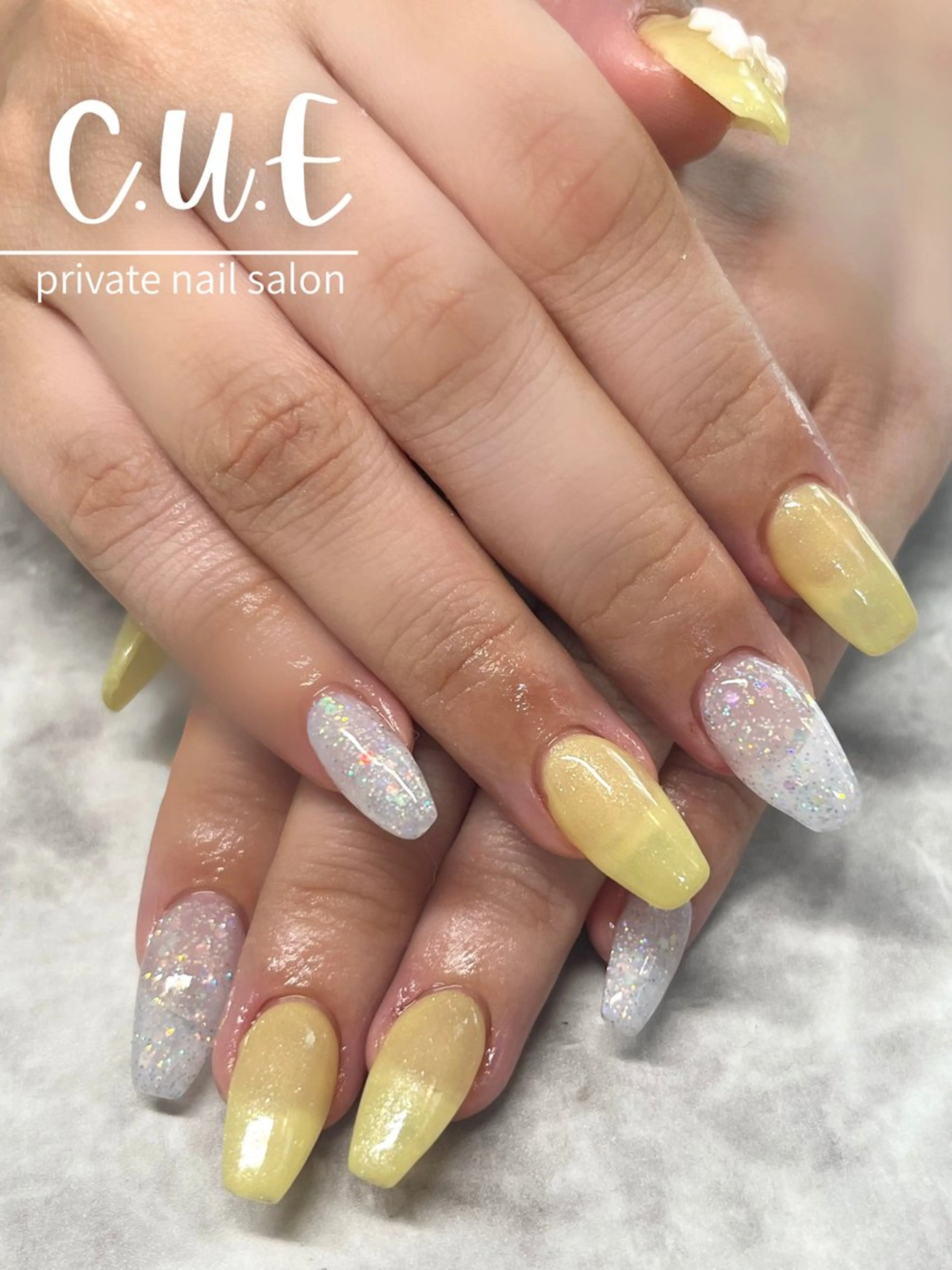 ネイル リボン ハンドネイル Nailsalon C.U.Eのネイルデザイン