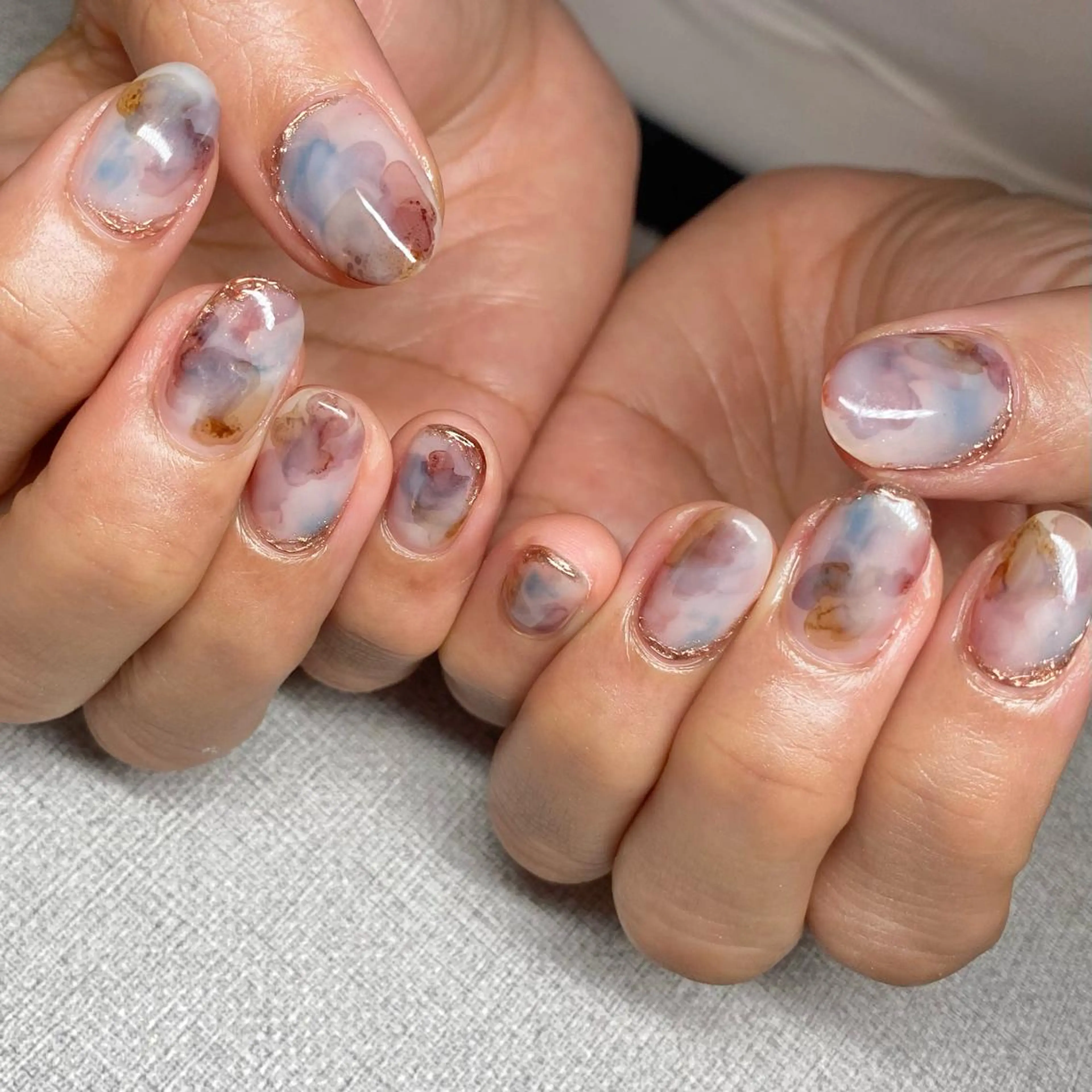 ネイル アートネイル ニュアンスネイル 春ネイル 夏ネイル ハンドネイル 山田 貴子のネイルデザイン