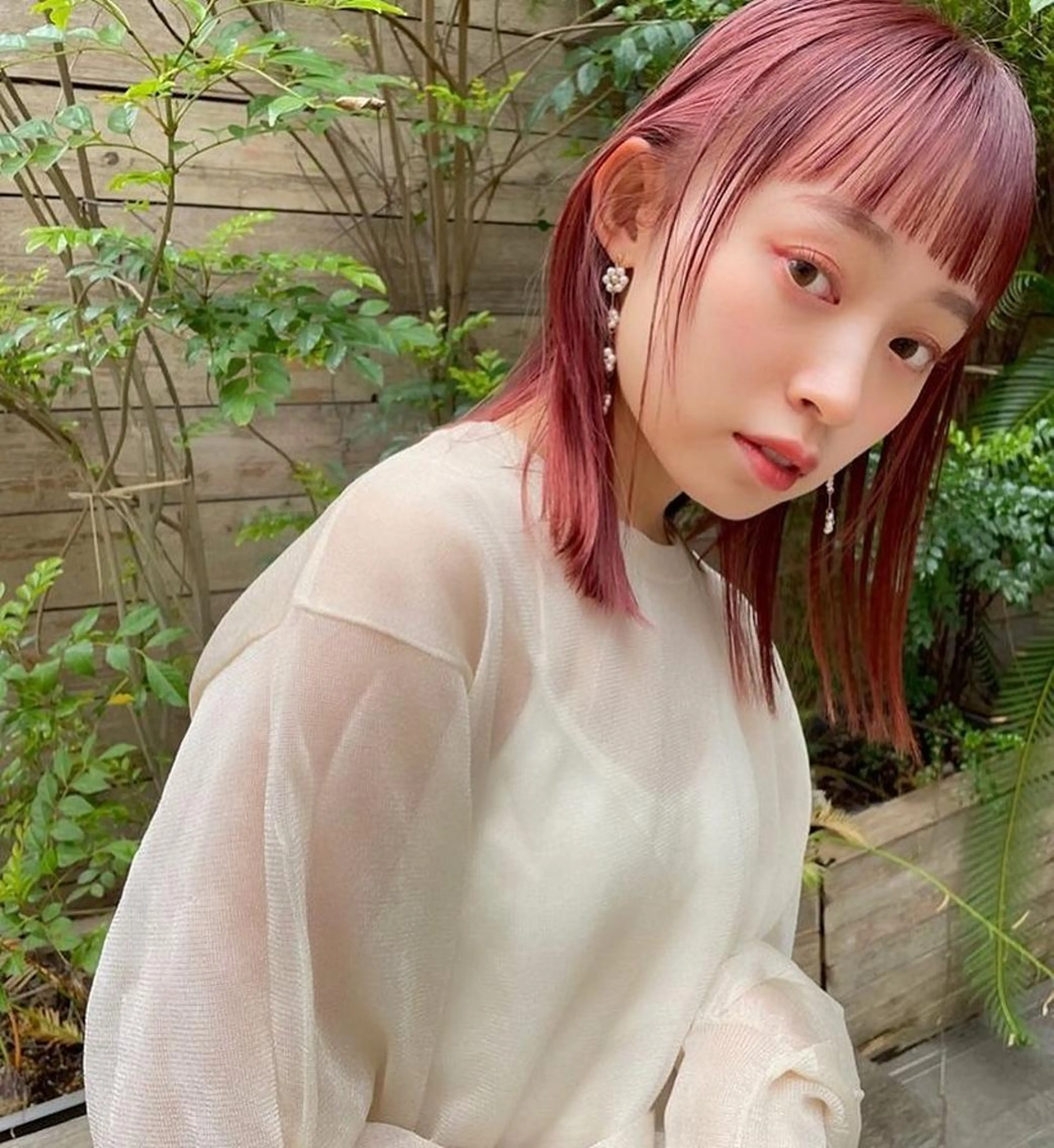 ミディアム カラー ヘアアレンジ ベージュカラー グレージュ ハイライトカラー ミルクティーベージュ ピンクカラー 韓国/髪質改善💘 櫻井かれんのヘアスタイル