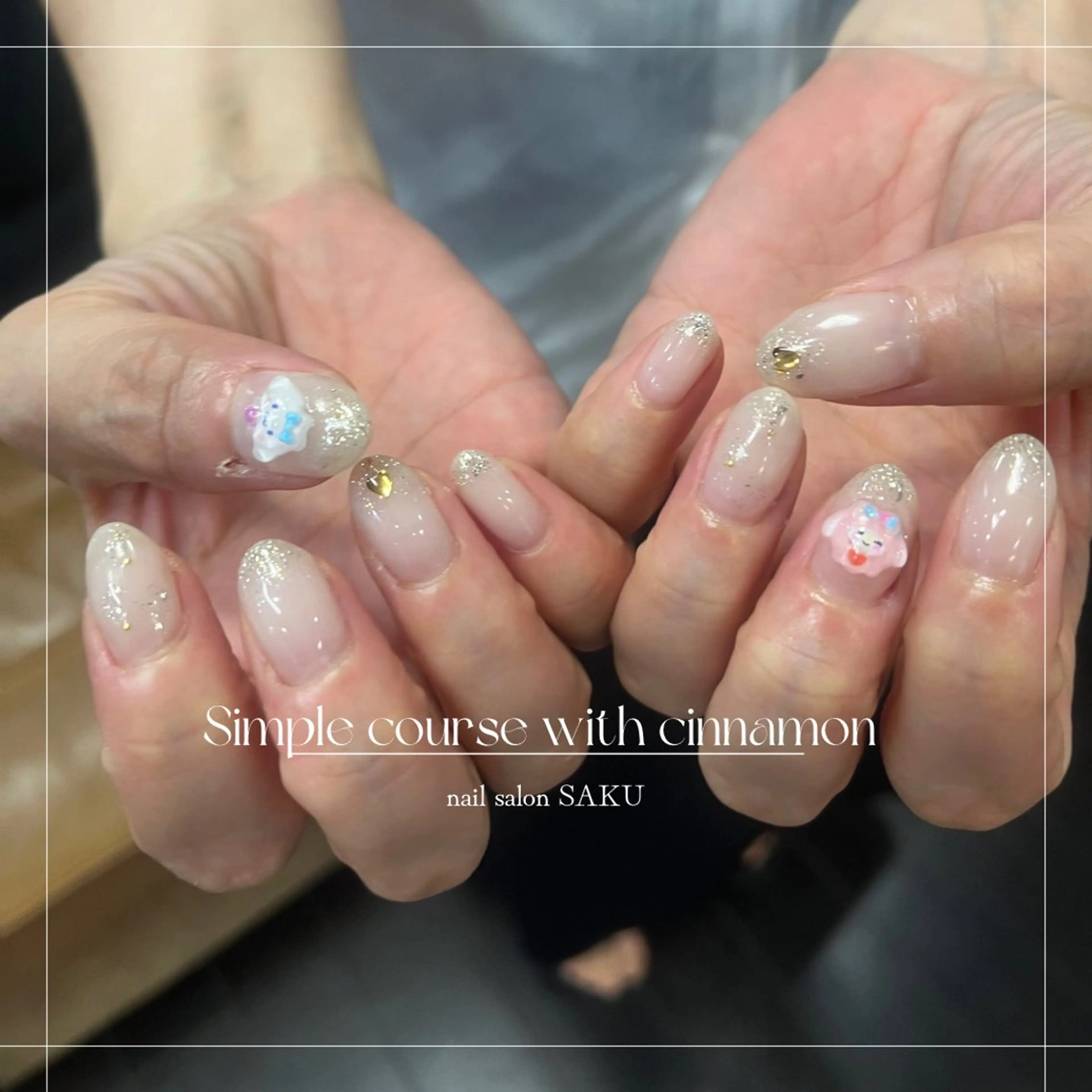ネイル ニュアンスネイル シンプルネイル ハンドネイル SAKU  nail[サクネイル]所属・SAKU nail 作島茜のネイルデザイン