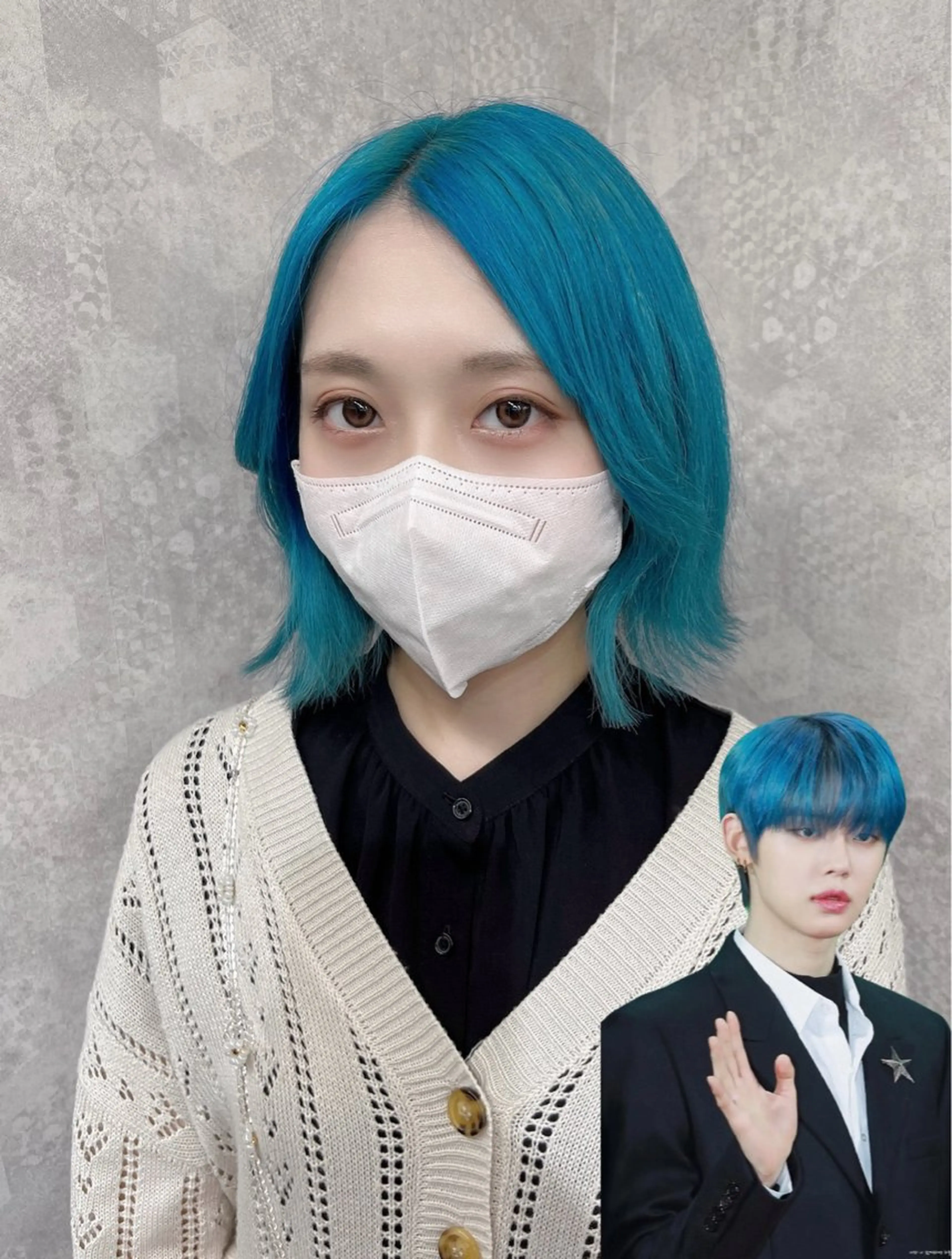 ミディアム カラー ヘアアレンジ ヘアカラー トリートメント 韓国レイヤーカット/ 儚げカラーチナツのヘアスタイル