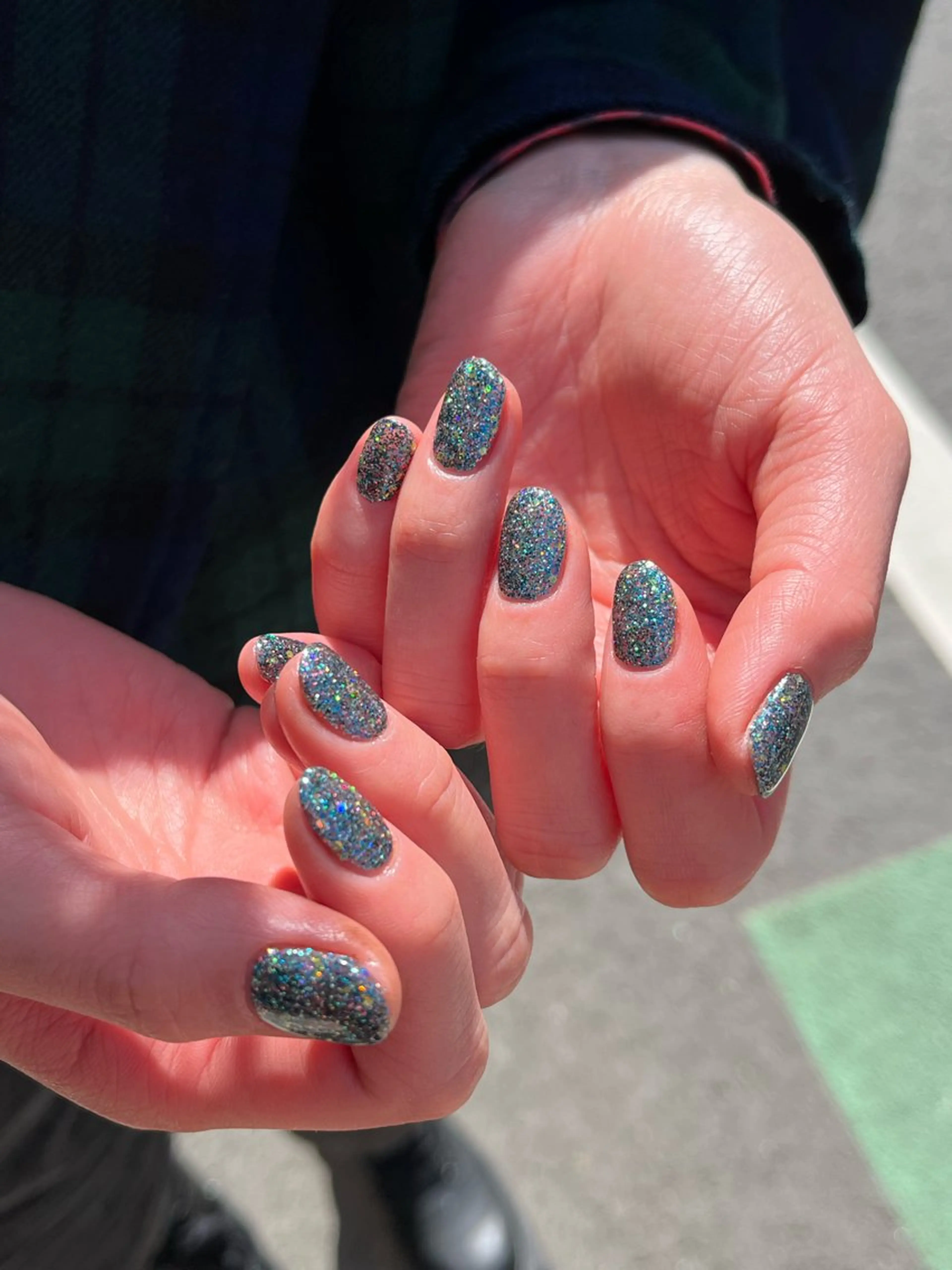 ネイル ラメ(グリッター) ワンカラーネイル ハンドネイル hiyori🫧 mieuxのネイルデザイン