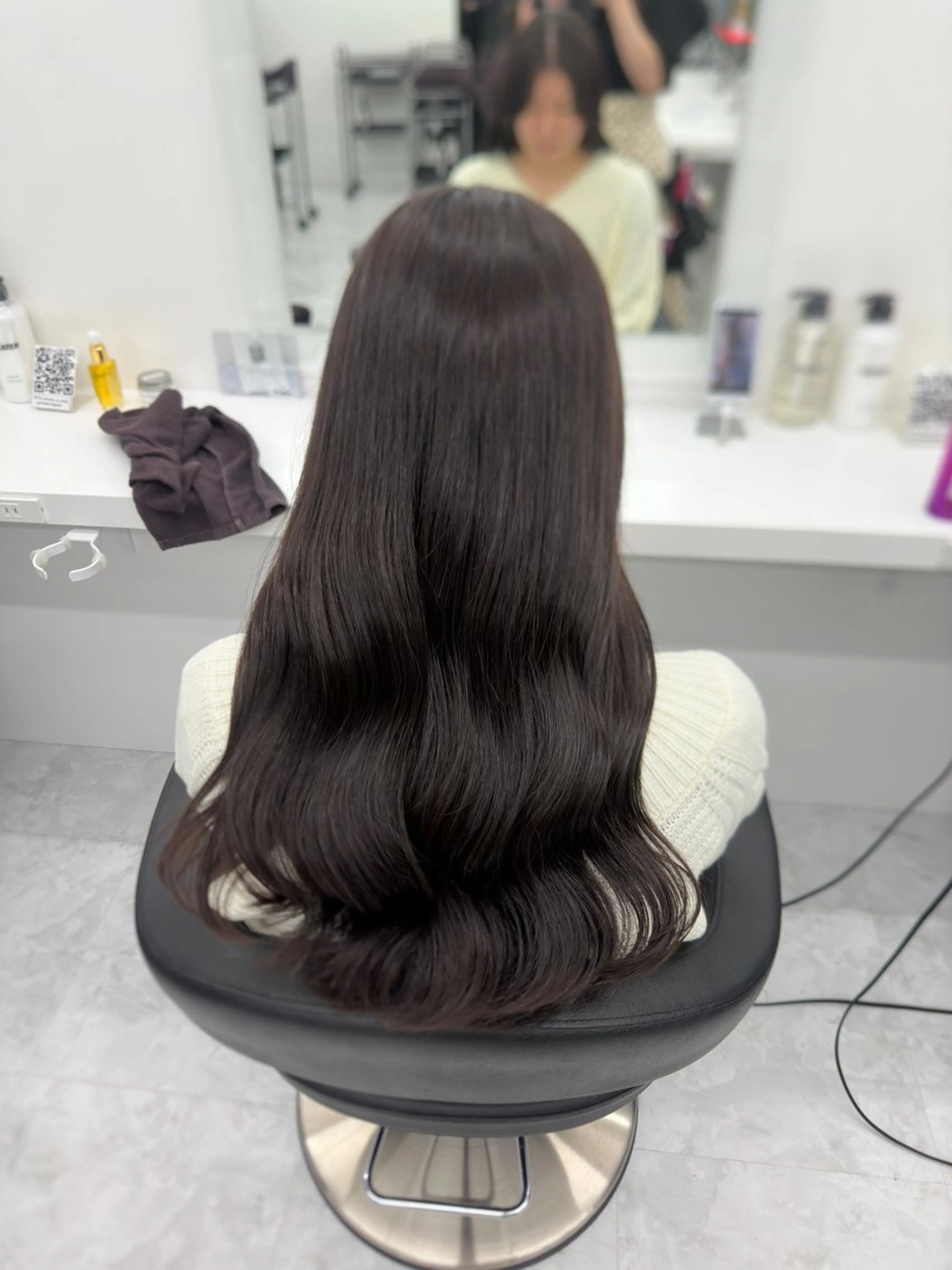 ロング カラー パーマ ヘアアレンジ メンズ キッズ ♥️韓国ヘア レイヤー♥️ゆりのヘアスタイル