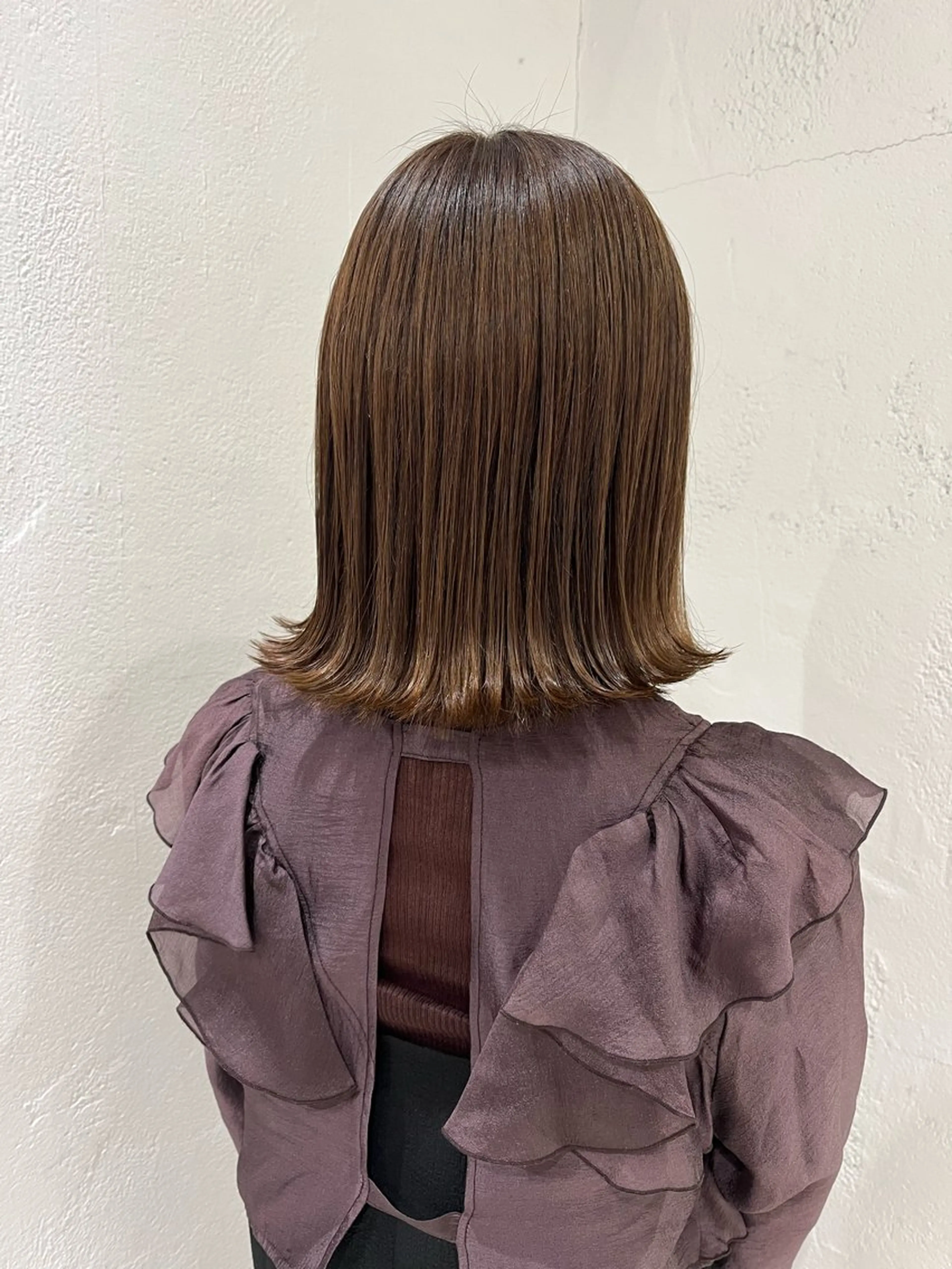 ミディアム 切りっぱなしボブ アッシュ ボブ カット ヘアカラー 透明感カラー/ 髪質改善/着付けのその他イメージ