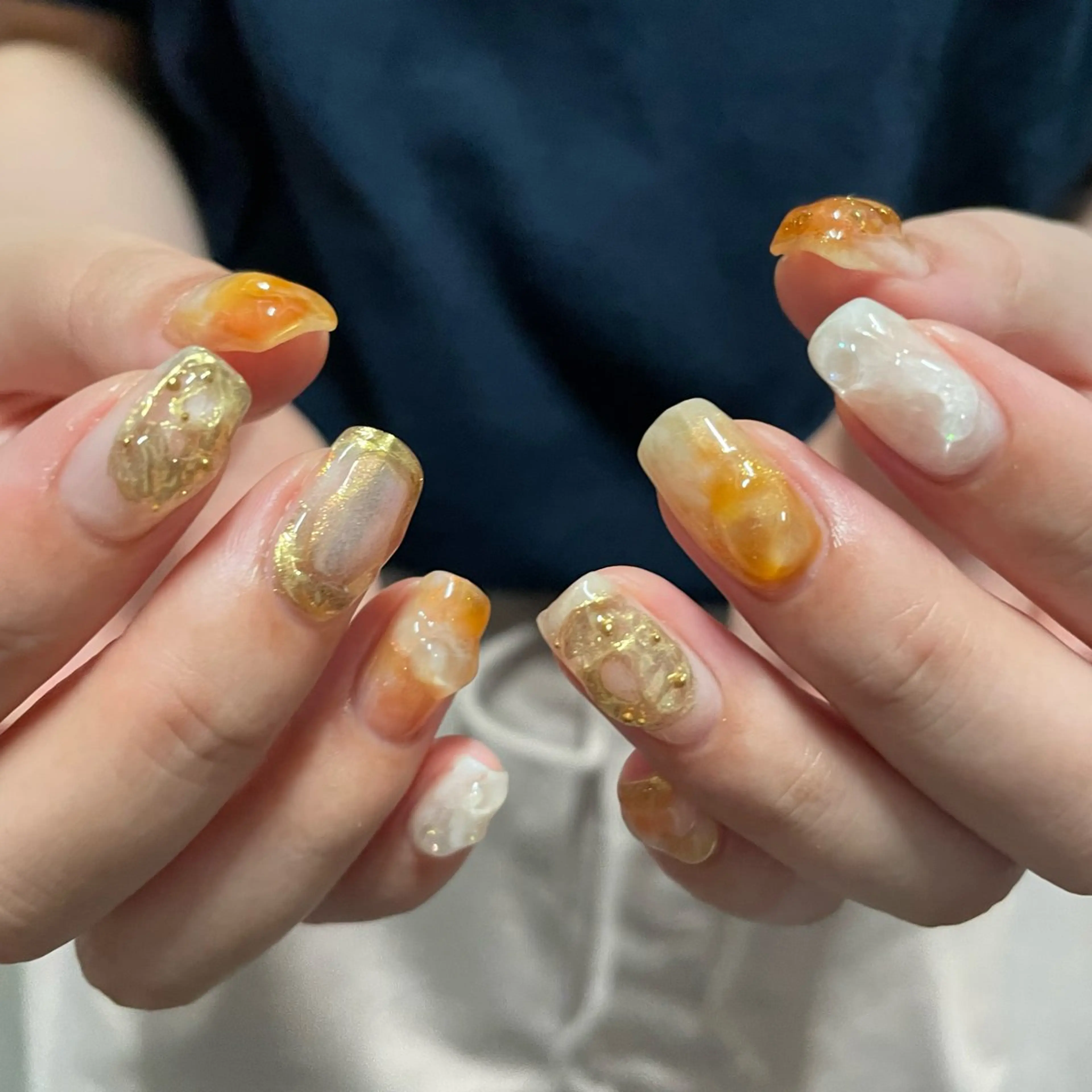 ネイル ハンドネイル カメレオン京橋🌻 草葉由佳のネイルデザイン