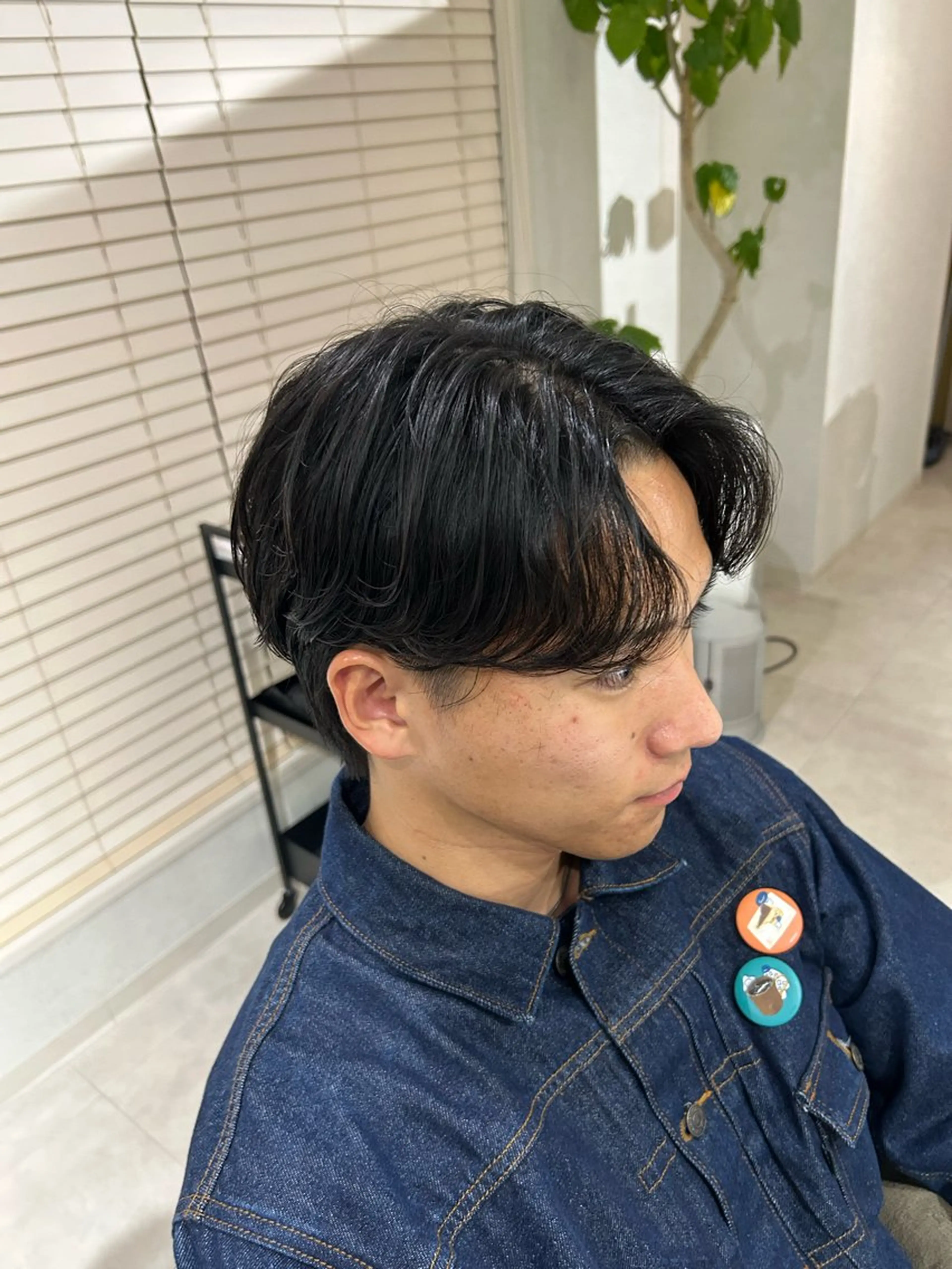 ショート パーマ メンズ 透明感/艶髪/ 石山浩二のヘアスタイル